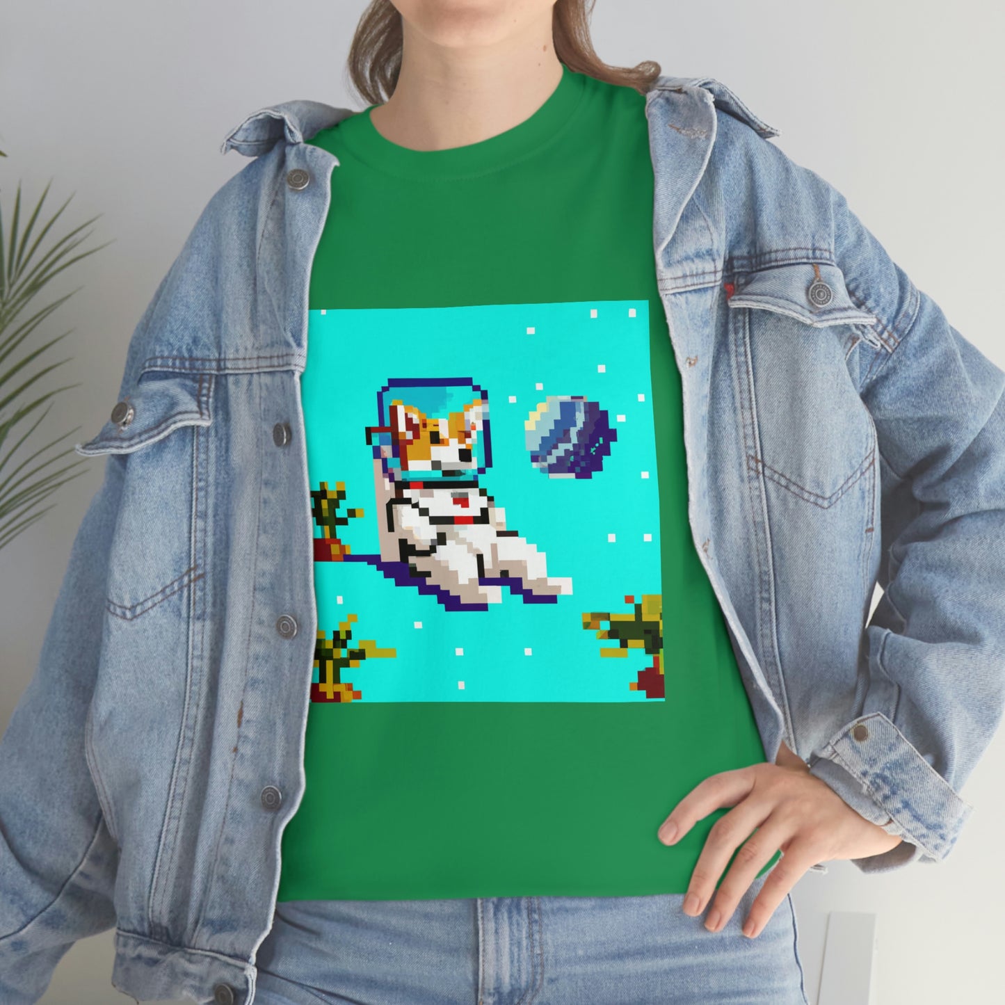 Corgi Spacedog Pixel Tshirt