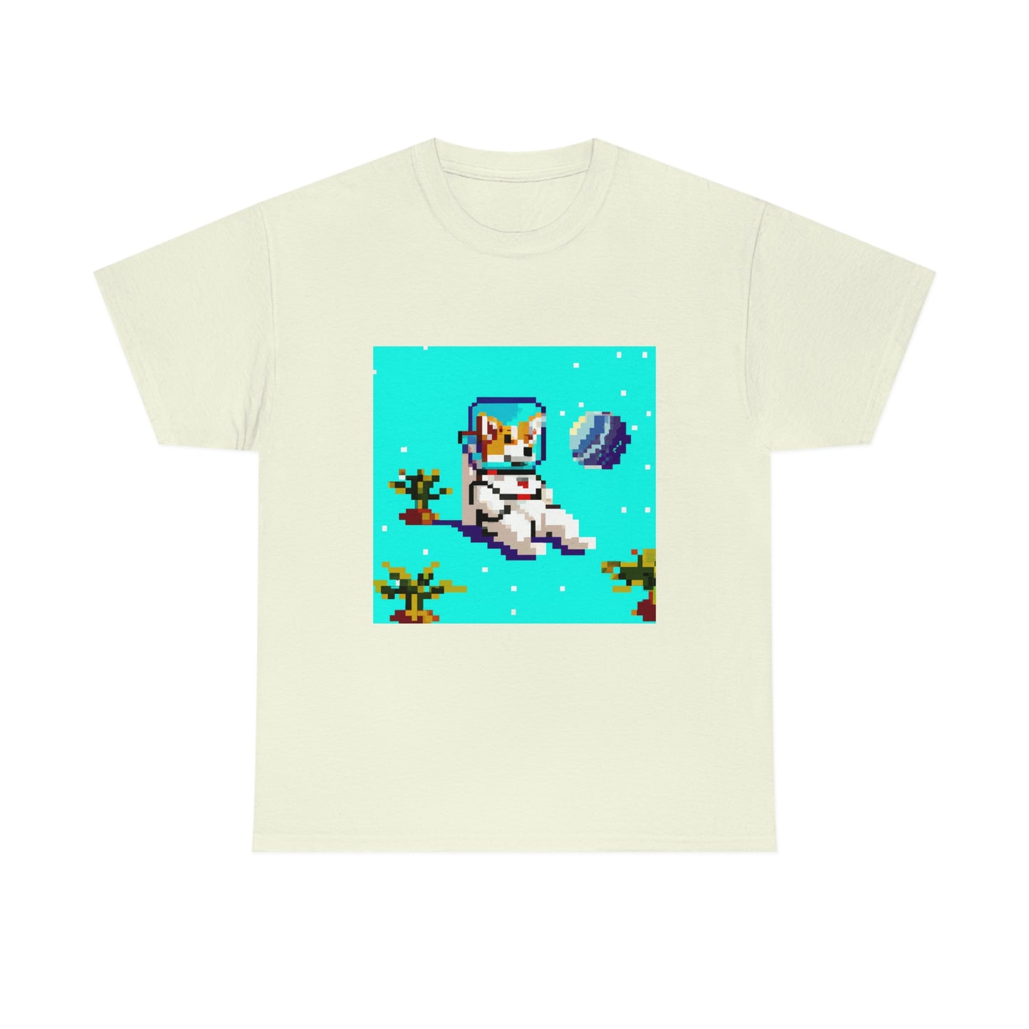 Corgi Spacedog Pixel Tshirt