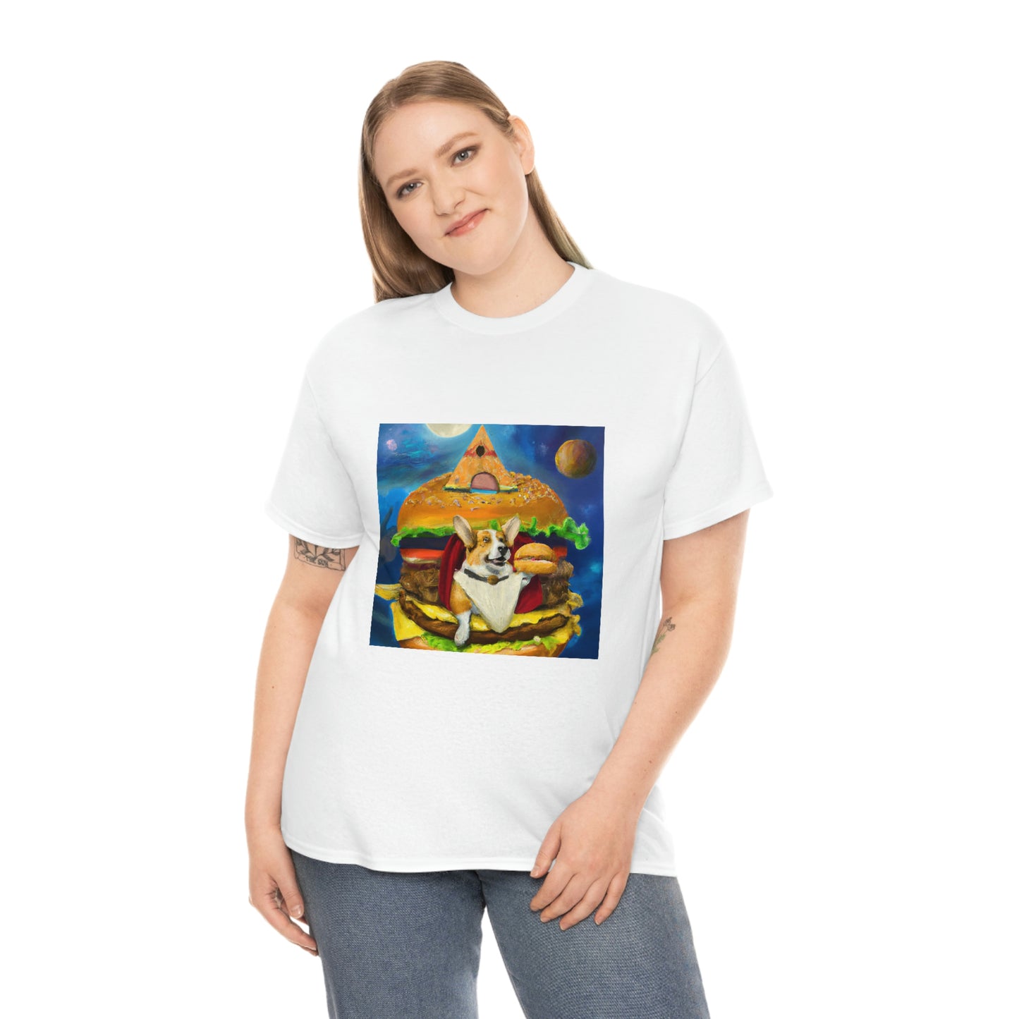 Corgi Burger Psychedelic Tshirt