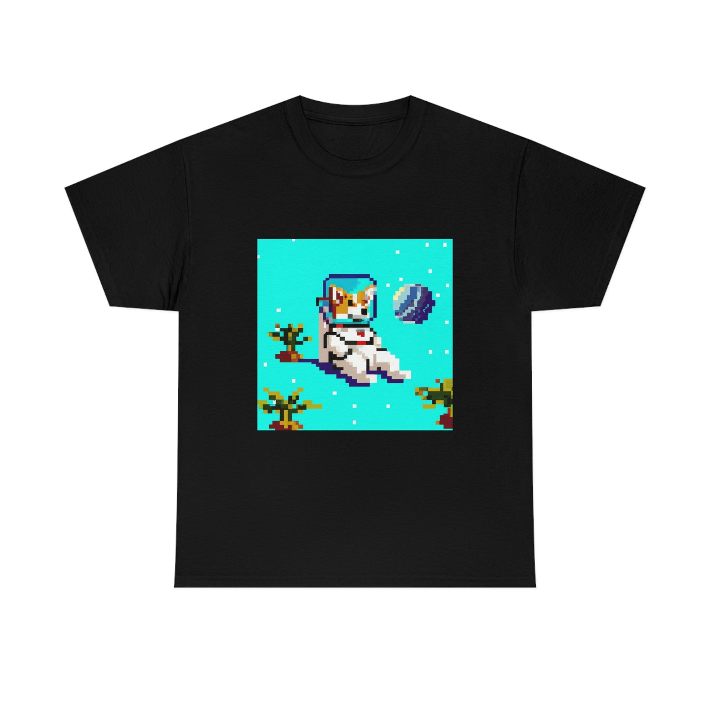 Corgi Spacedog Pixel Tshirt