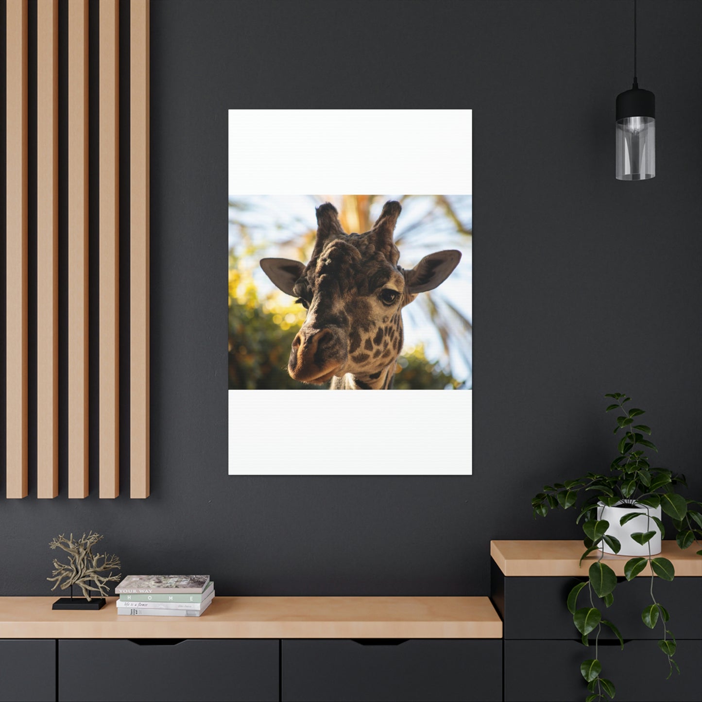 The Giraffe Says Hello Canvas