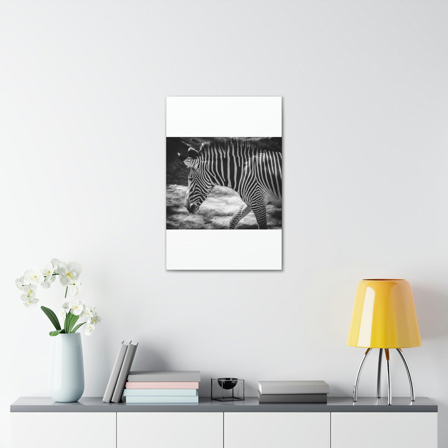 Zebra Bowing Canvas