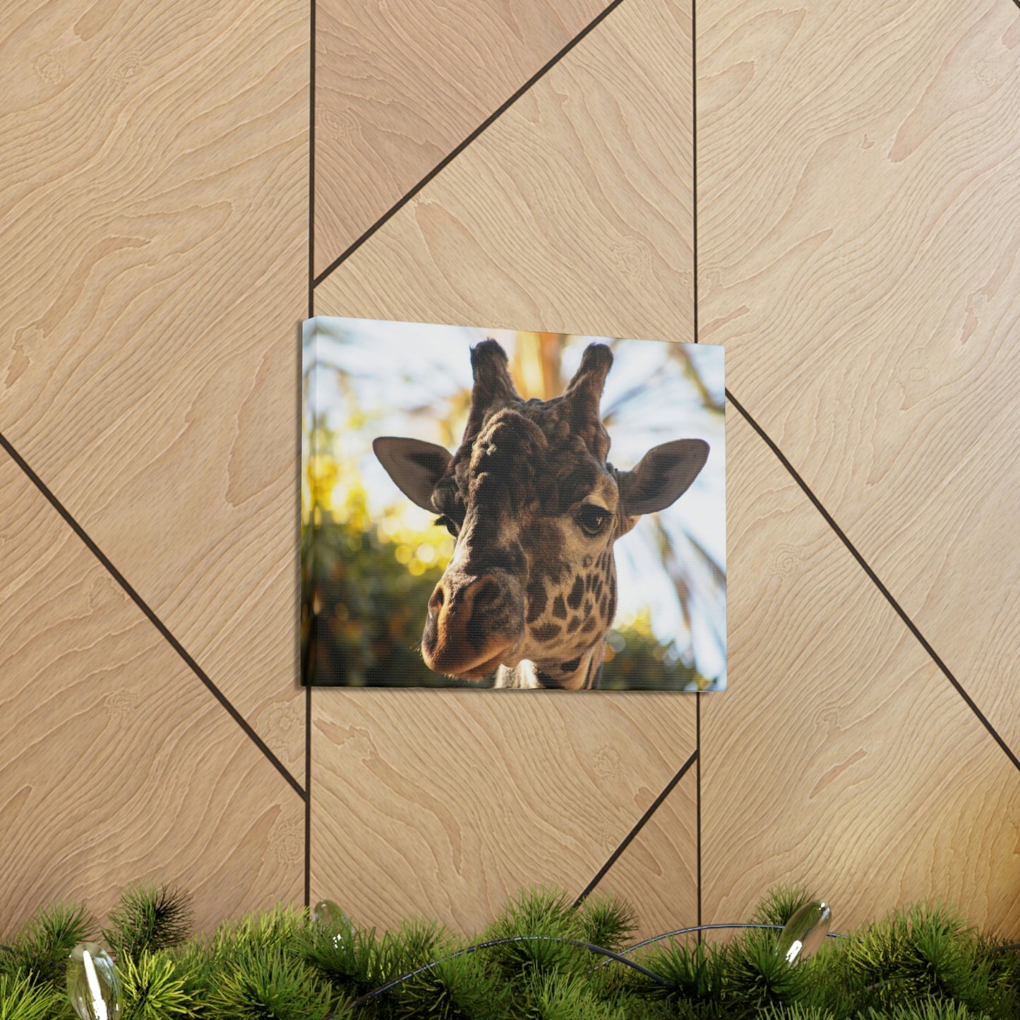 The Giraffe Says Hello Canvas