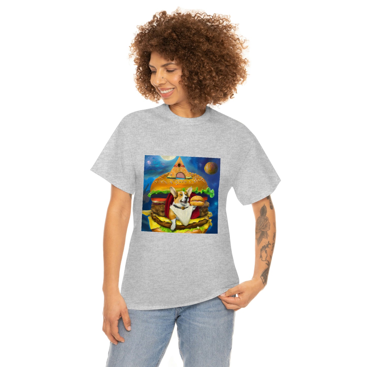 Corgi Burger Psychedelic Tshirt