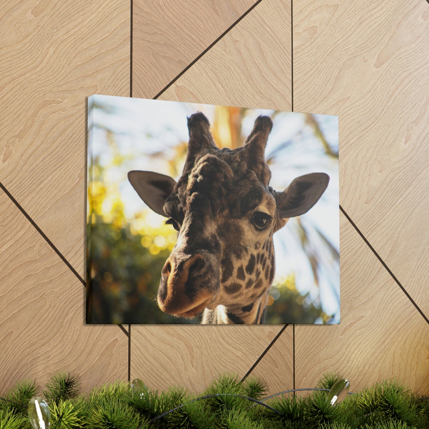 The Giraffe Says Hello Canvas