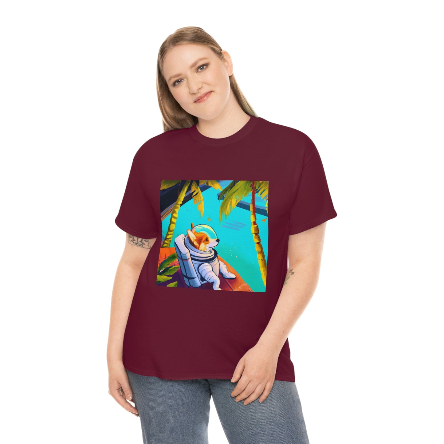 Corgi Spacedog Looking Out Tshirt