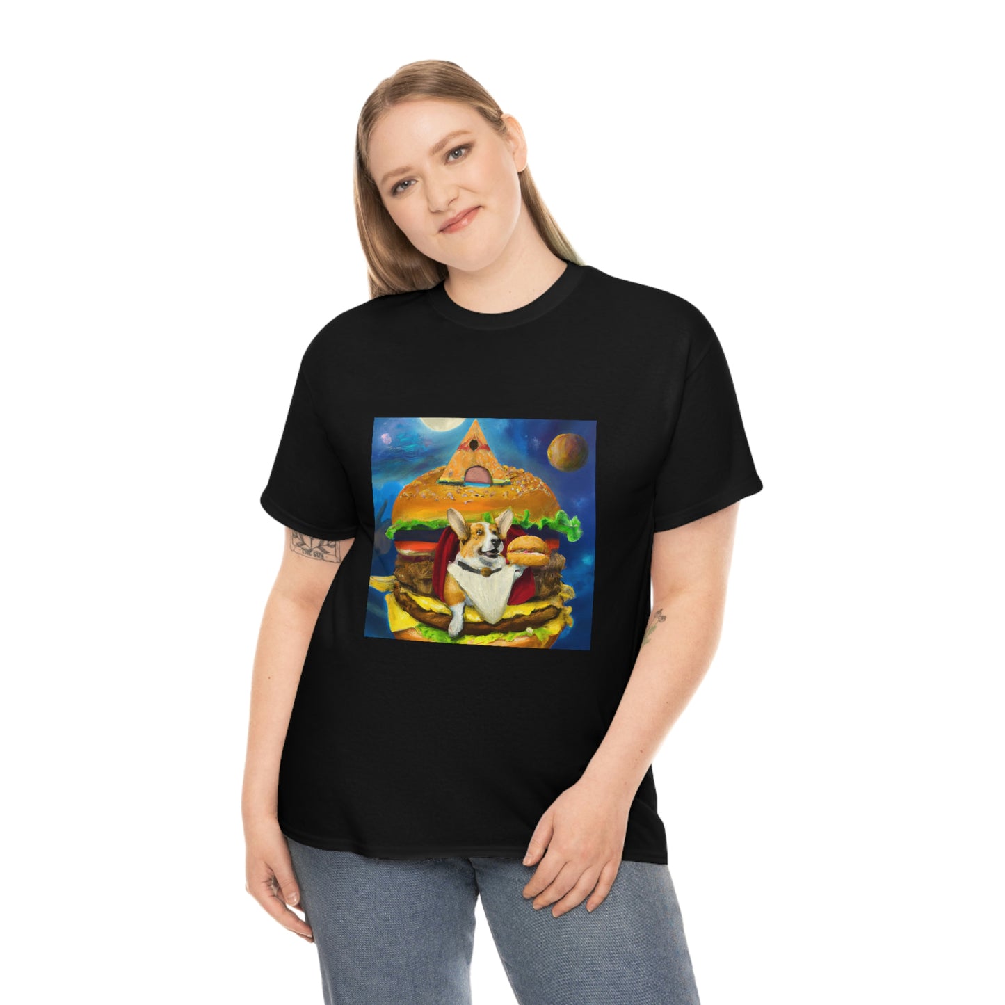 Corgi Burger Psychedelic Tshirt