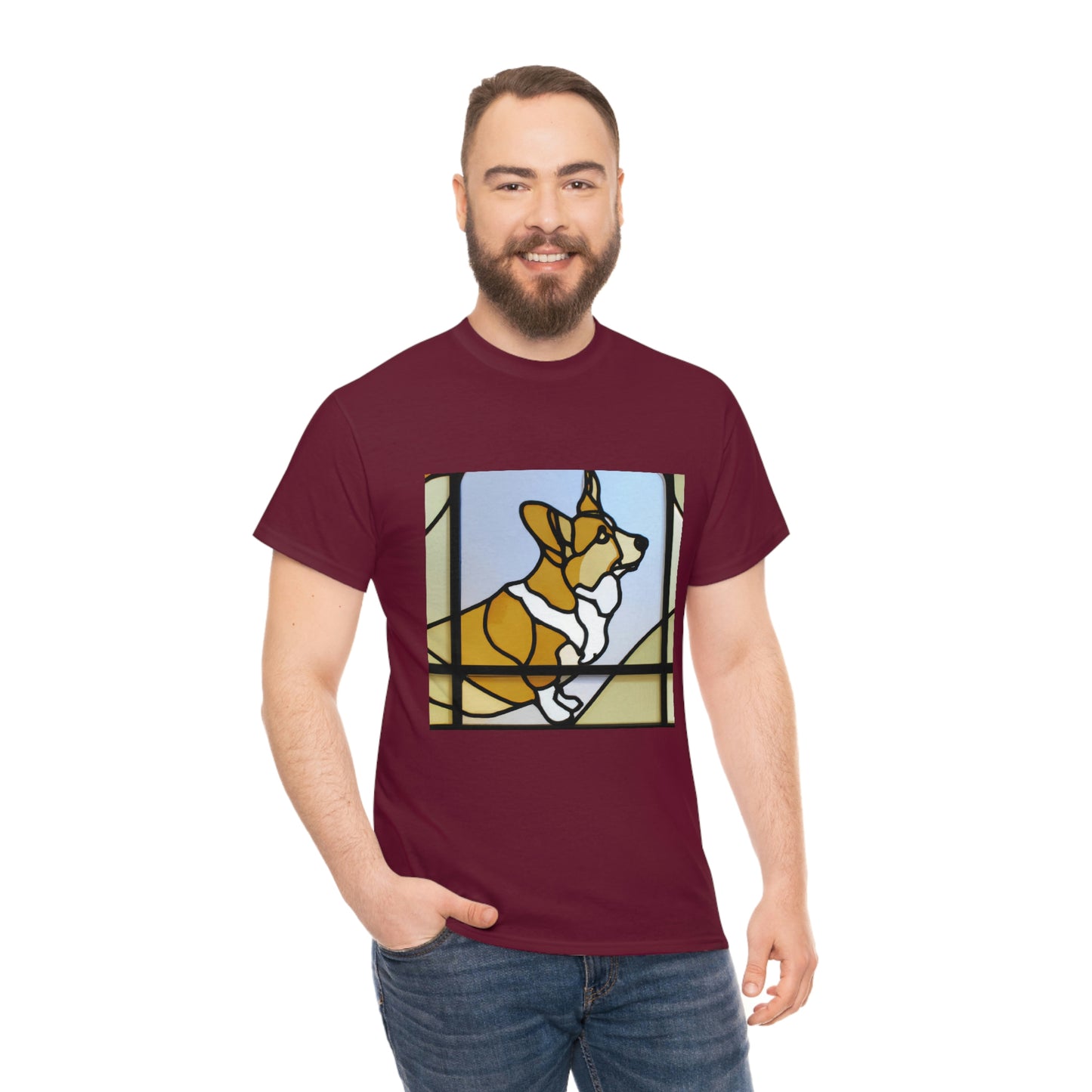 Corgi Stained Glass Tshirt