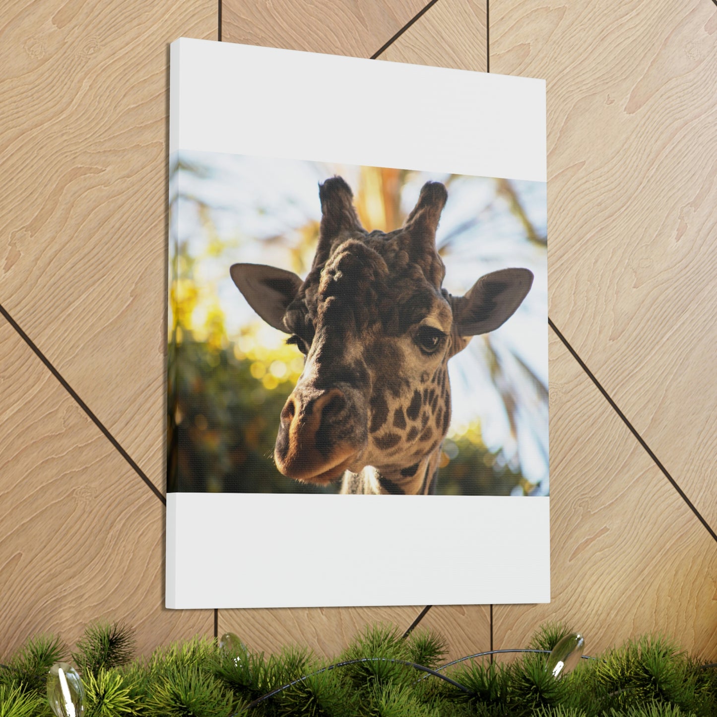 The Giraffe Says Hello Canvas