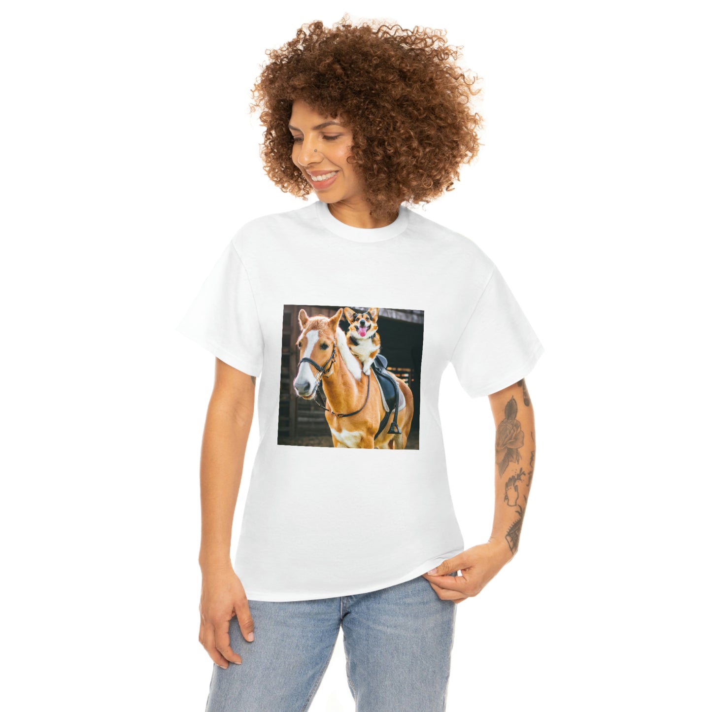 Saddle Up Short Legs Corgi Tshirt