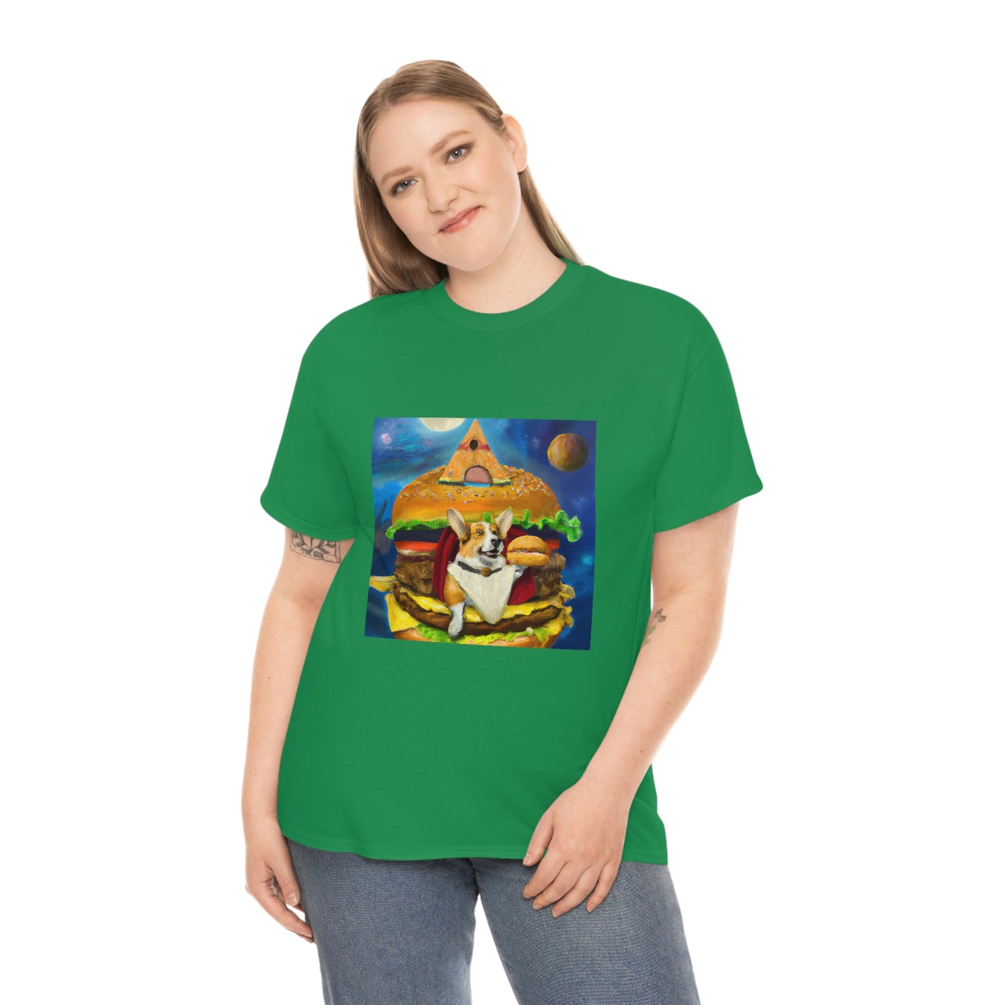 Corgi Burger Psychedelic Tshirt