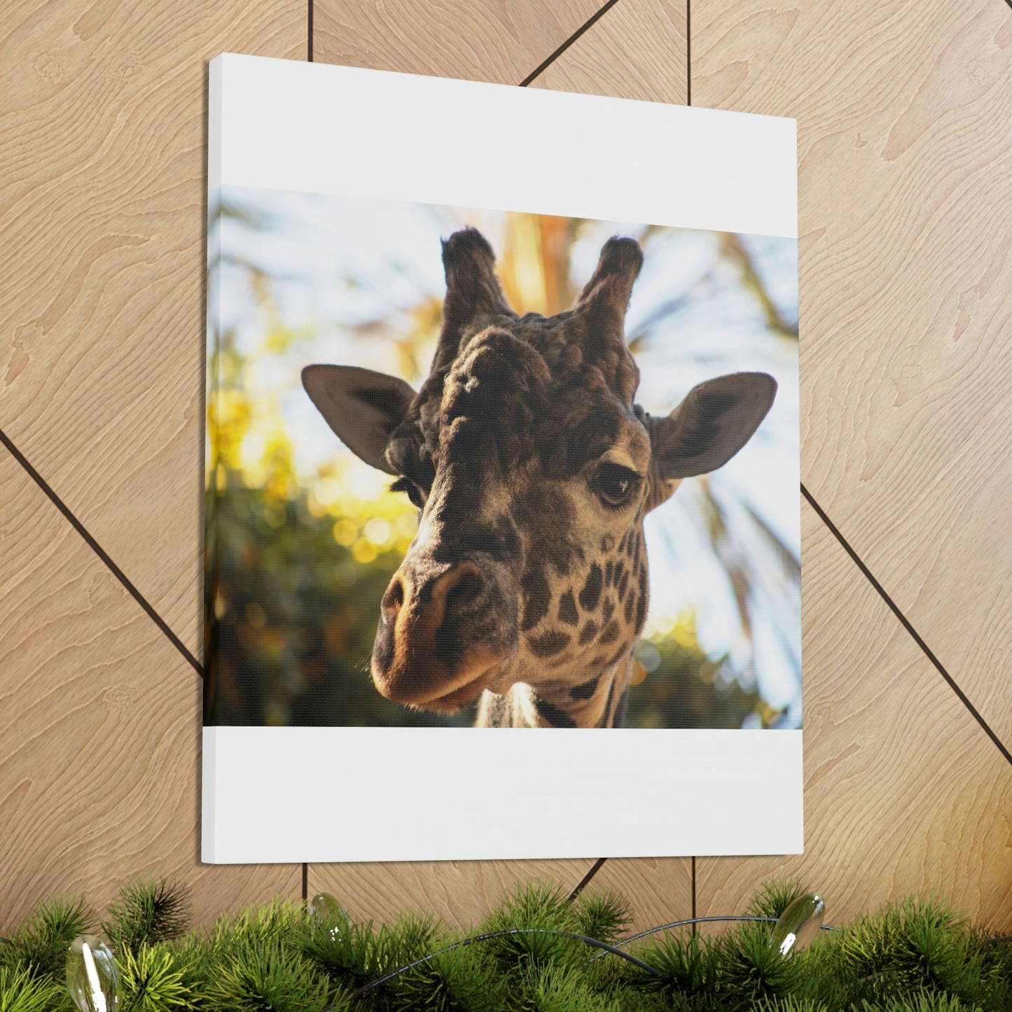 The Giraffe Says Hello Canvas