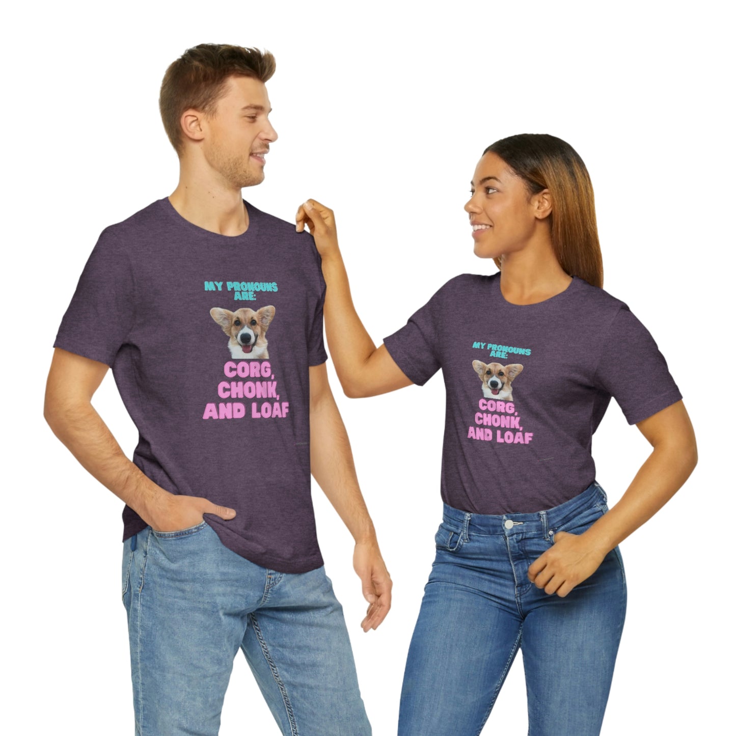 Corgi Pronoun Non-gender Specific T-shirt