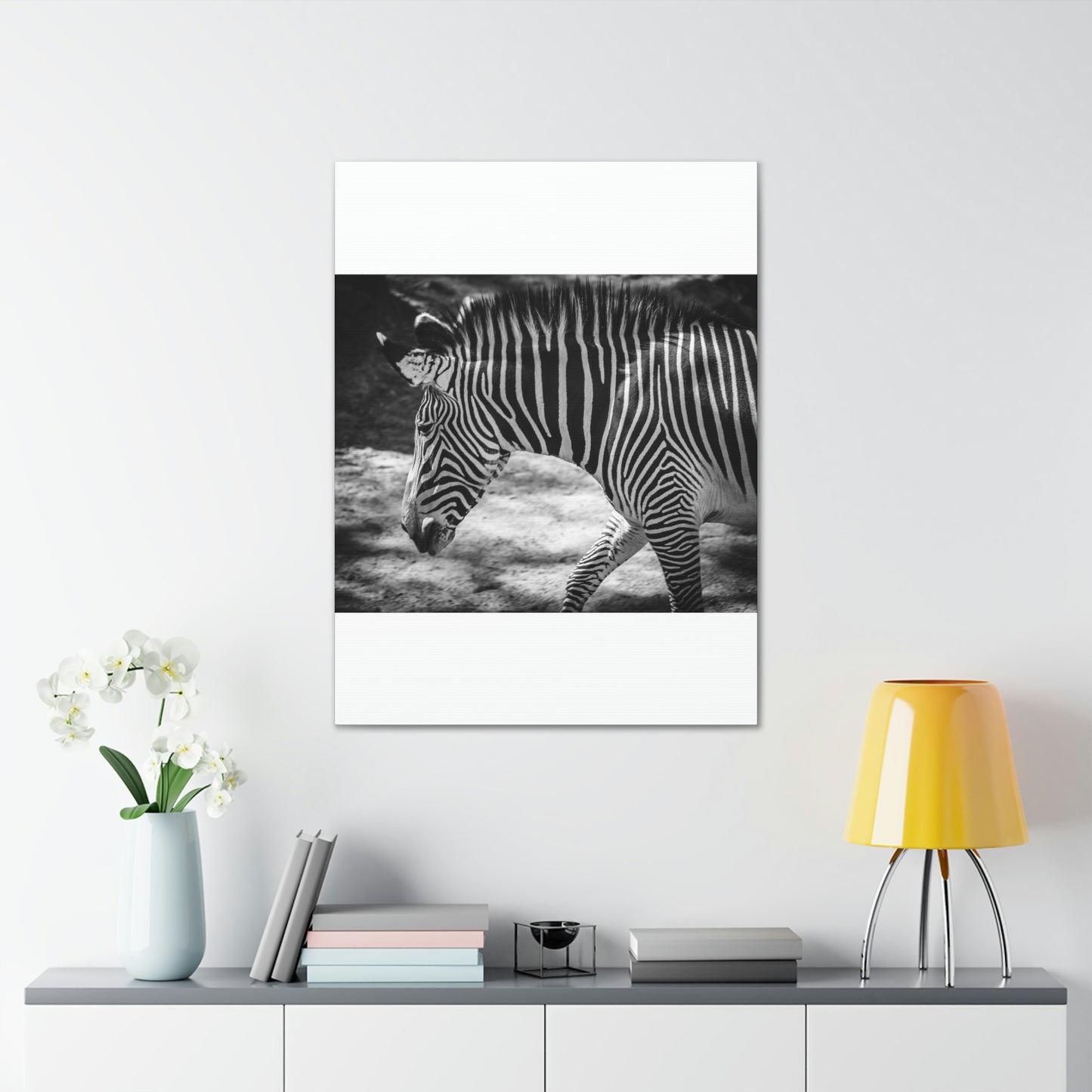 Zebra Bowing Canvas