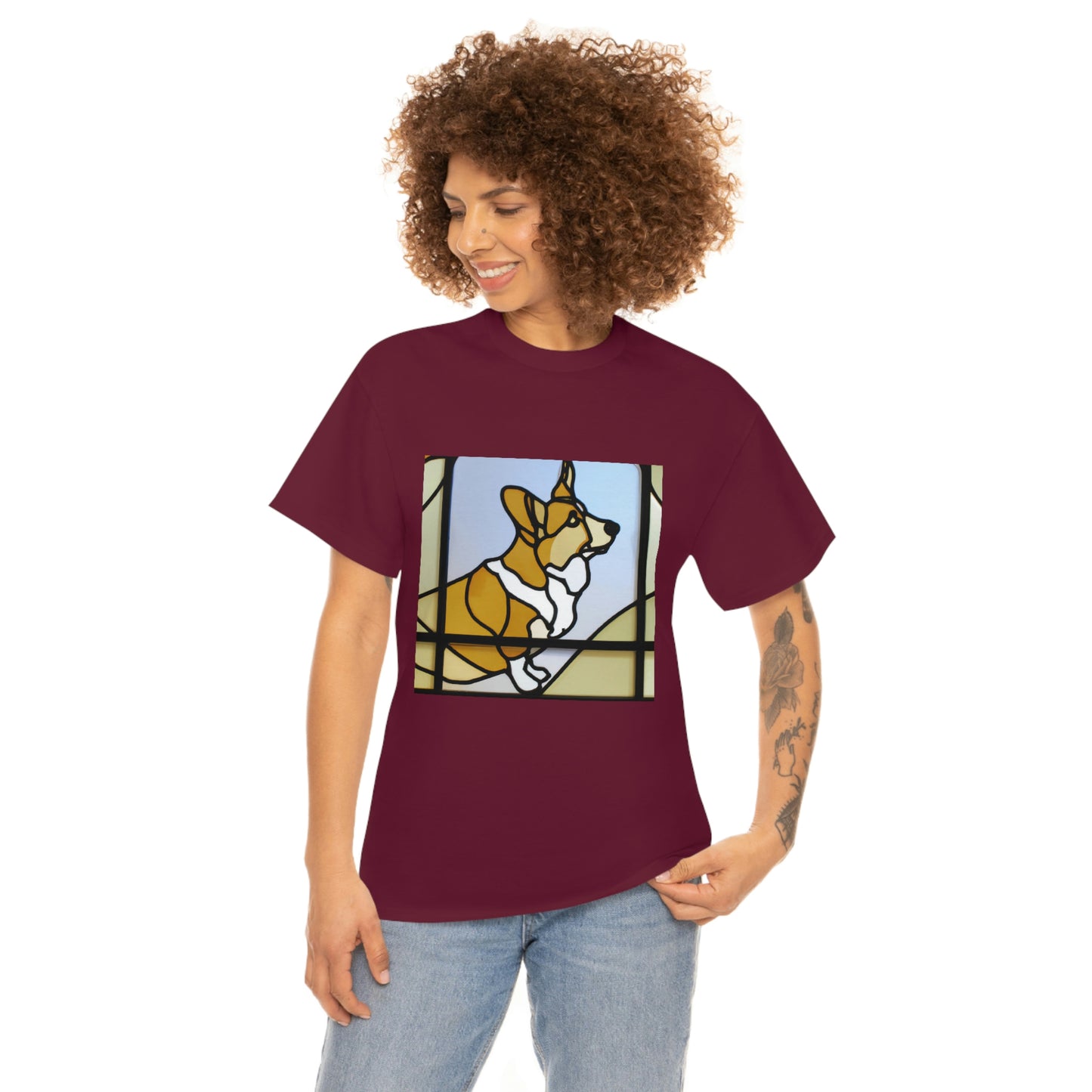 Corgi Stained Glass Tshirt