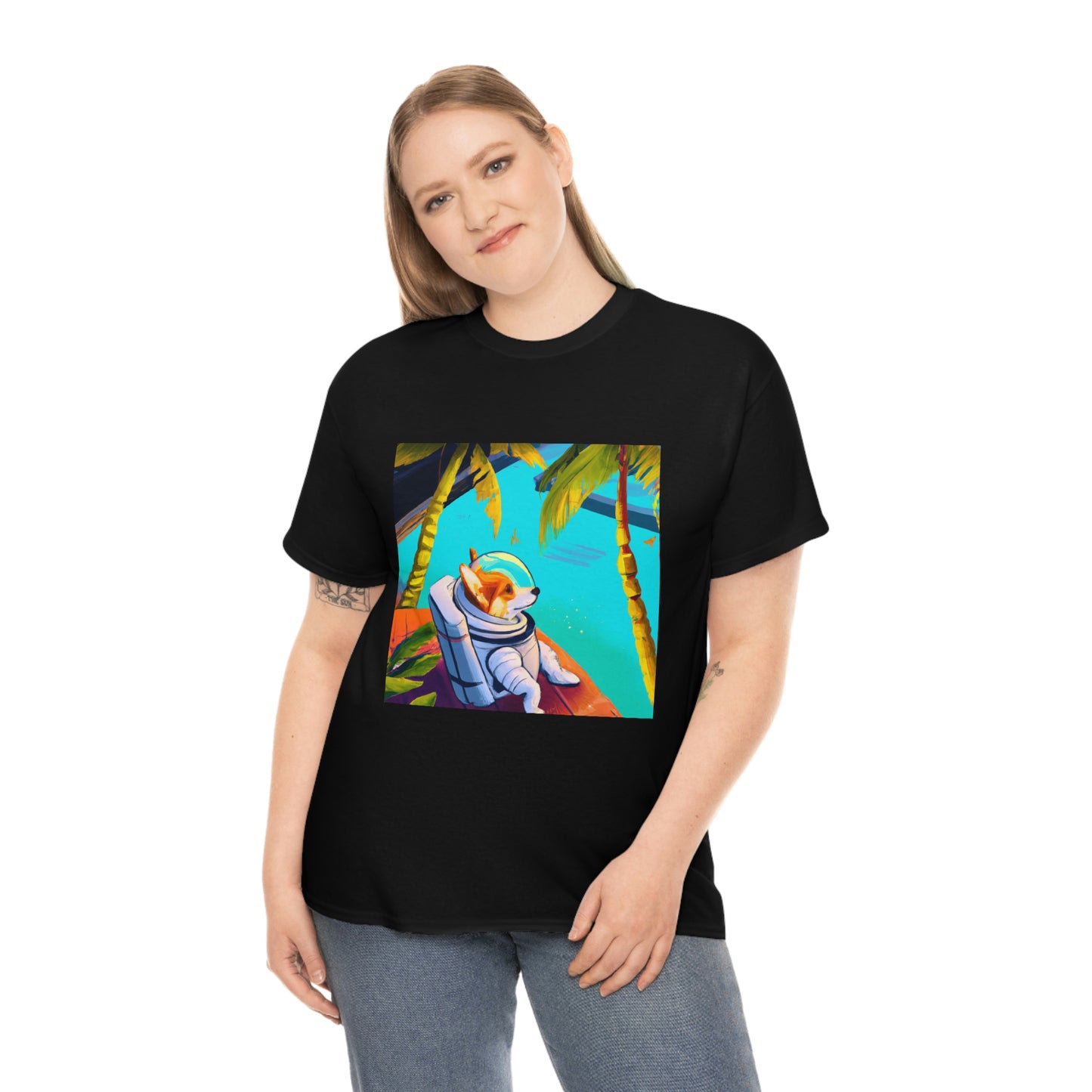 Corgi Spacedog Looking Out Tshirt