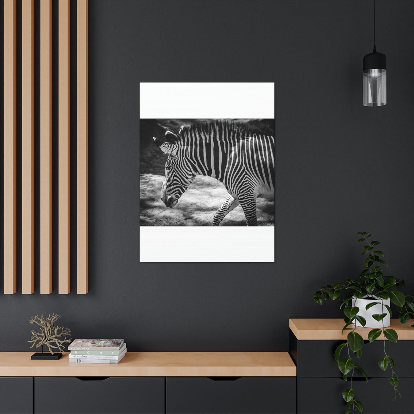 Zebra Bowing Canvas