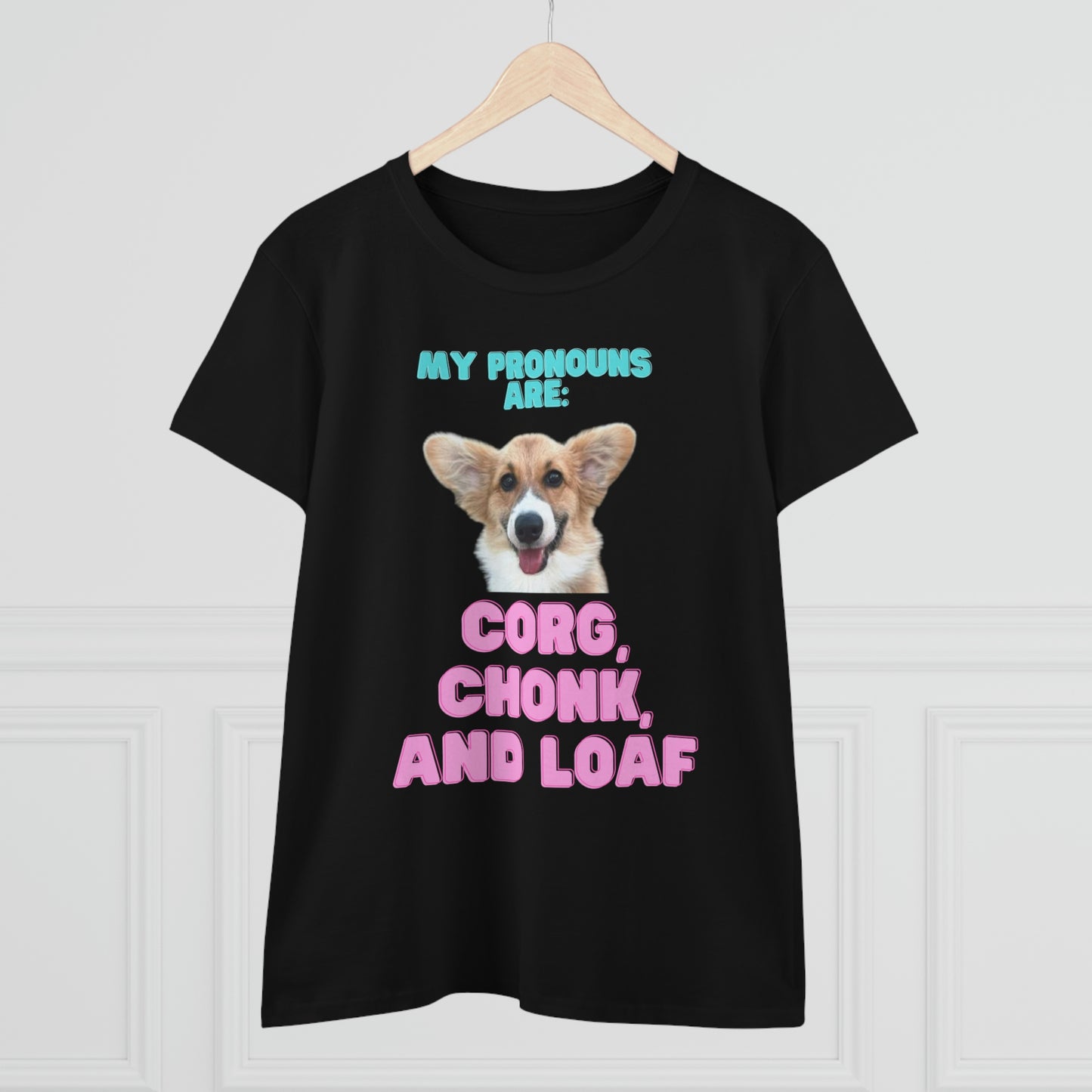 Women's Corgi Pronoun Tshirt