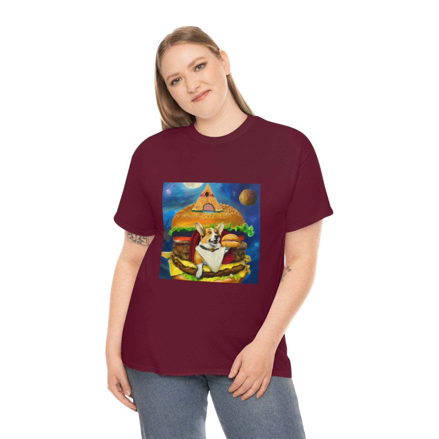 Corgi Burger Psychedelic Tshirt