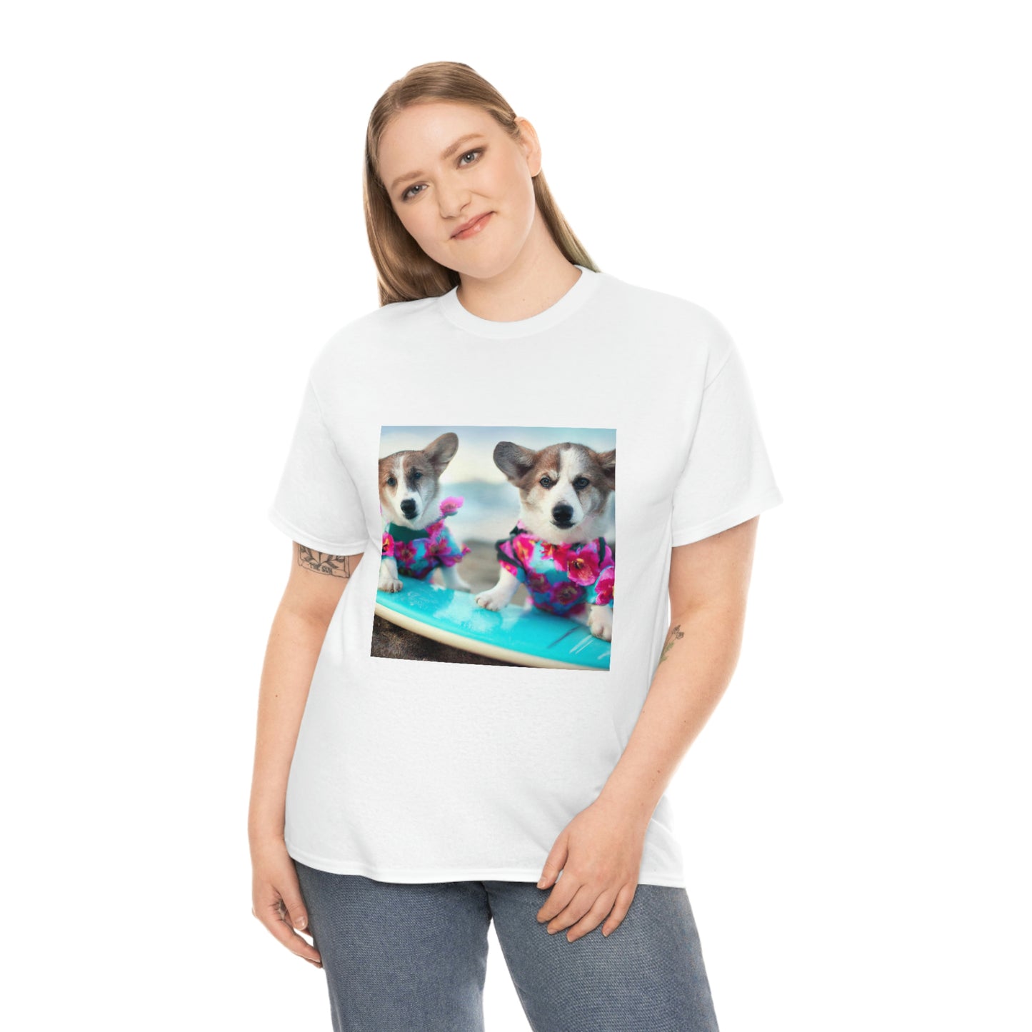 Surfs Up Corgi Tshirt