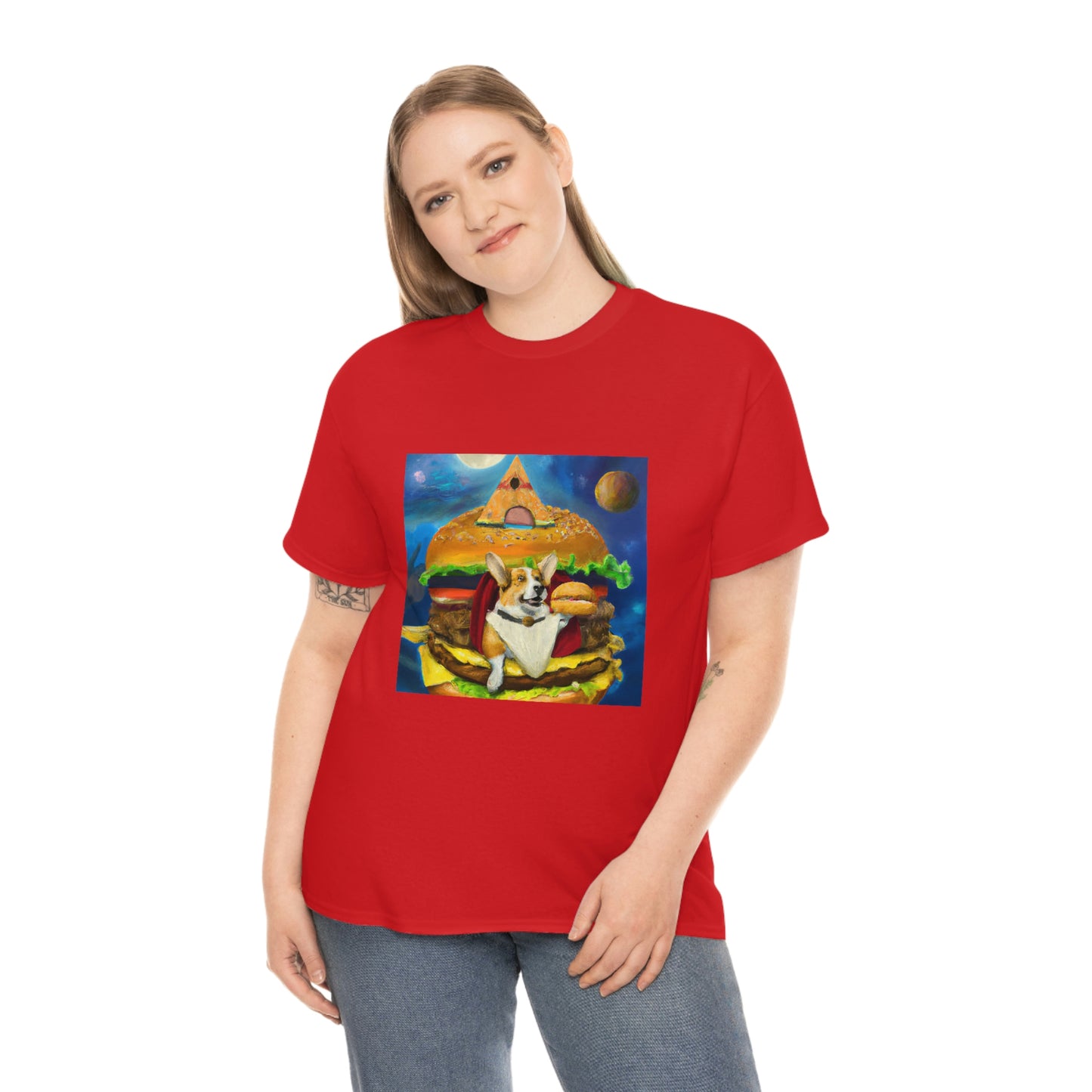 Corgi Burger Psychedelic Tshirt