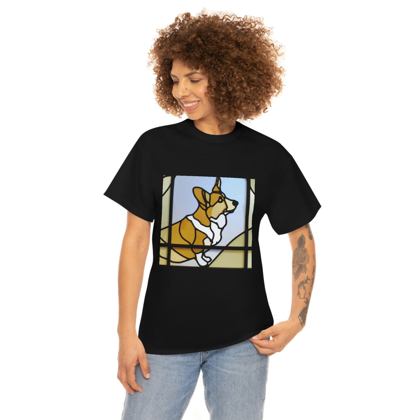 Corgi Stained Glass Tshirt