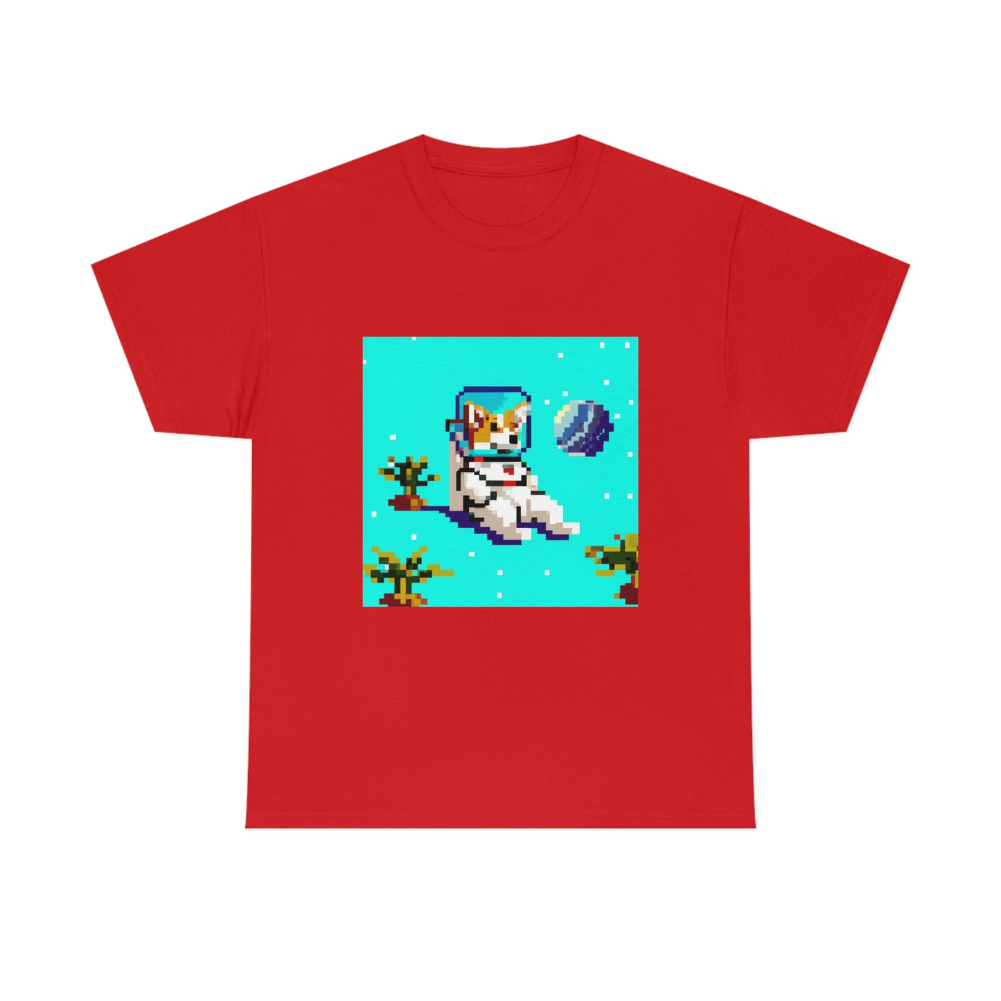 Corgi Spacedog Pixel Tshirt