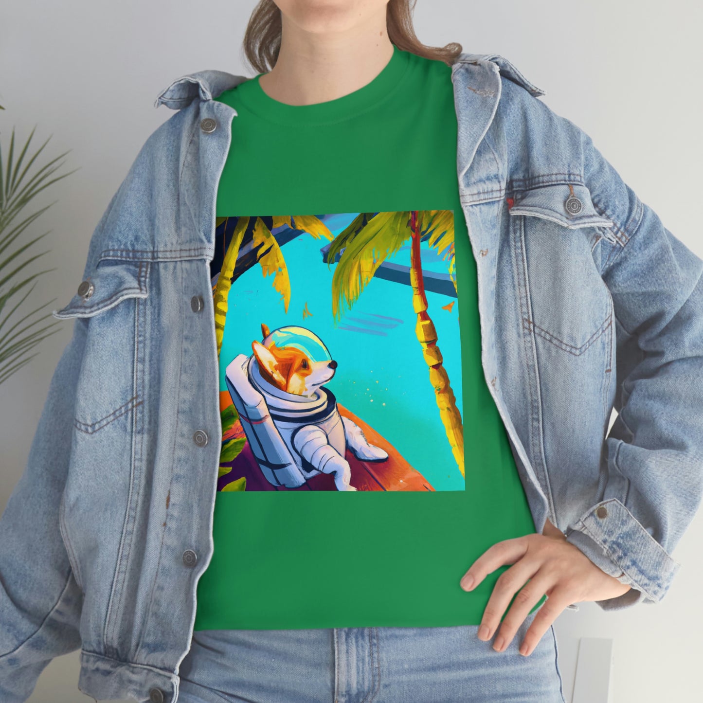 Corgi Spacedog Looking Out Tshirt