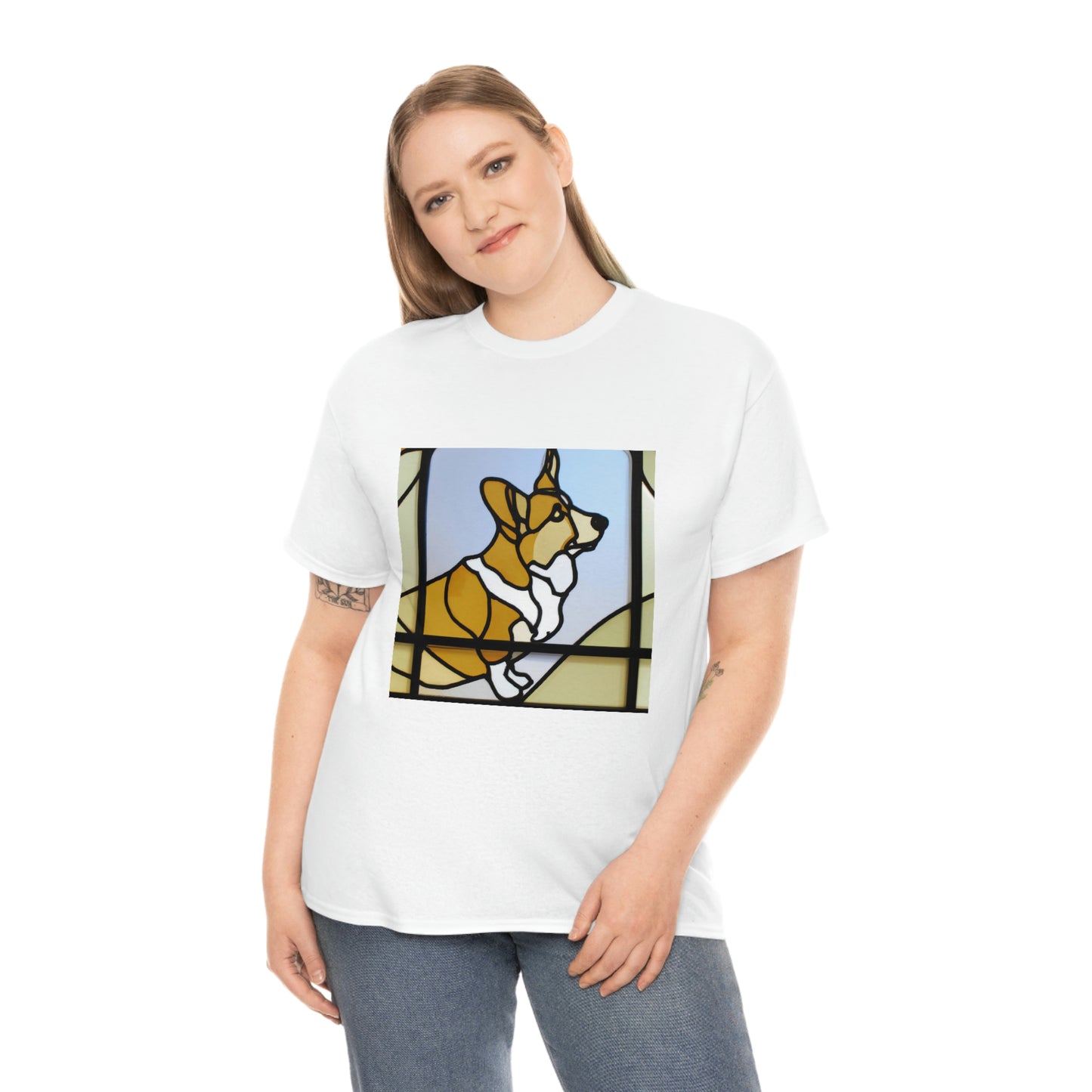 Corgi Stained Glass Tshirt