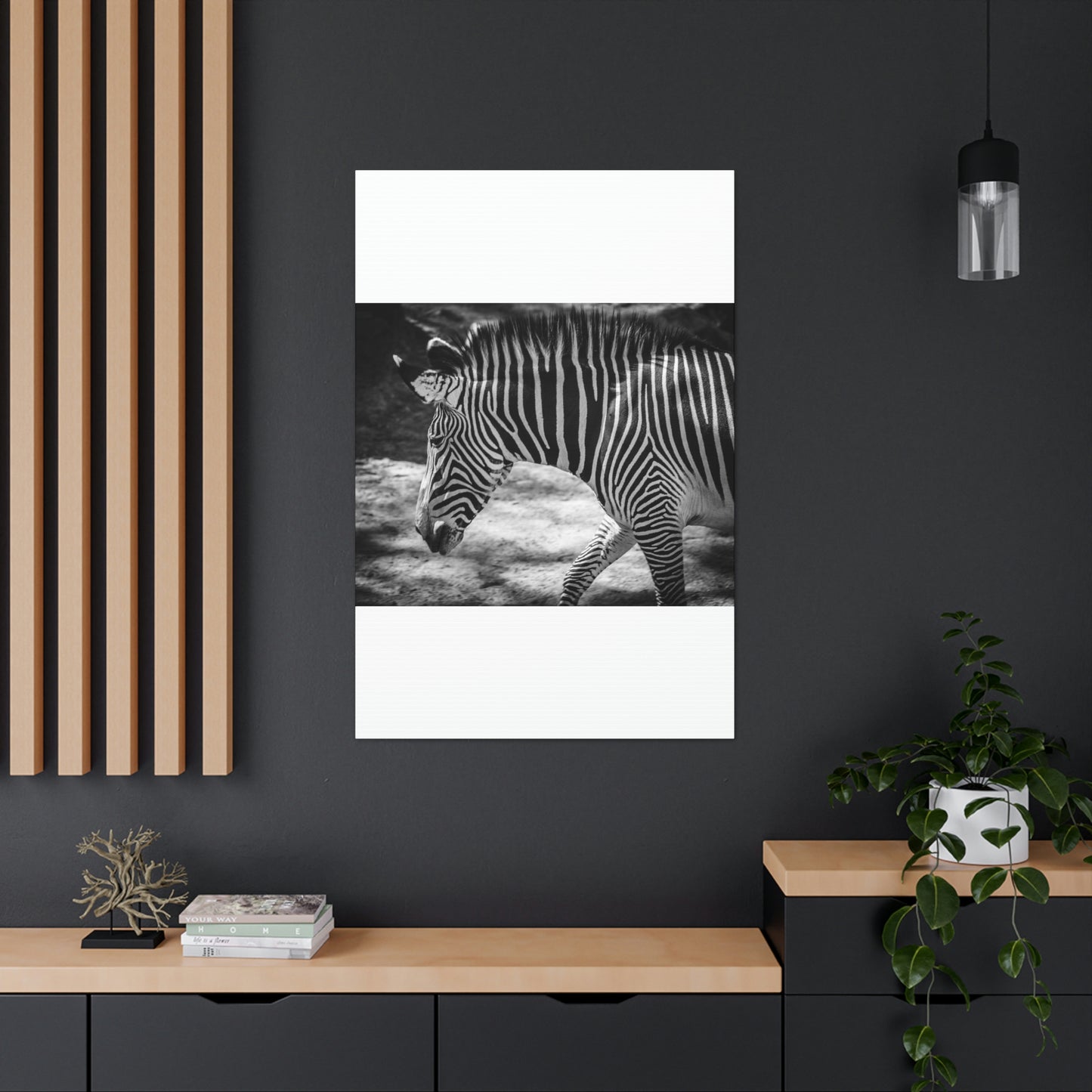 Zebra Bowing Canvas