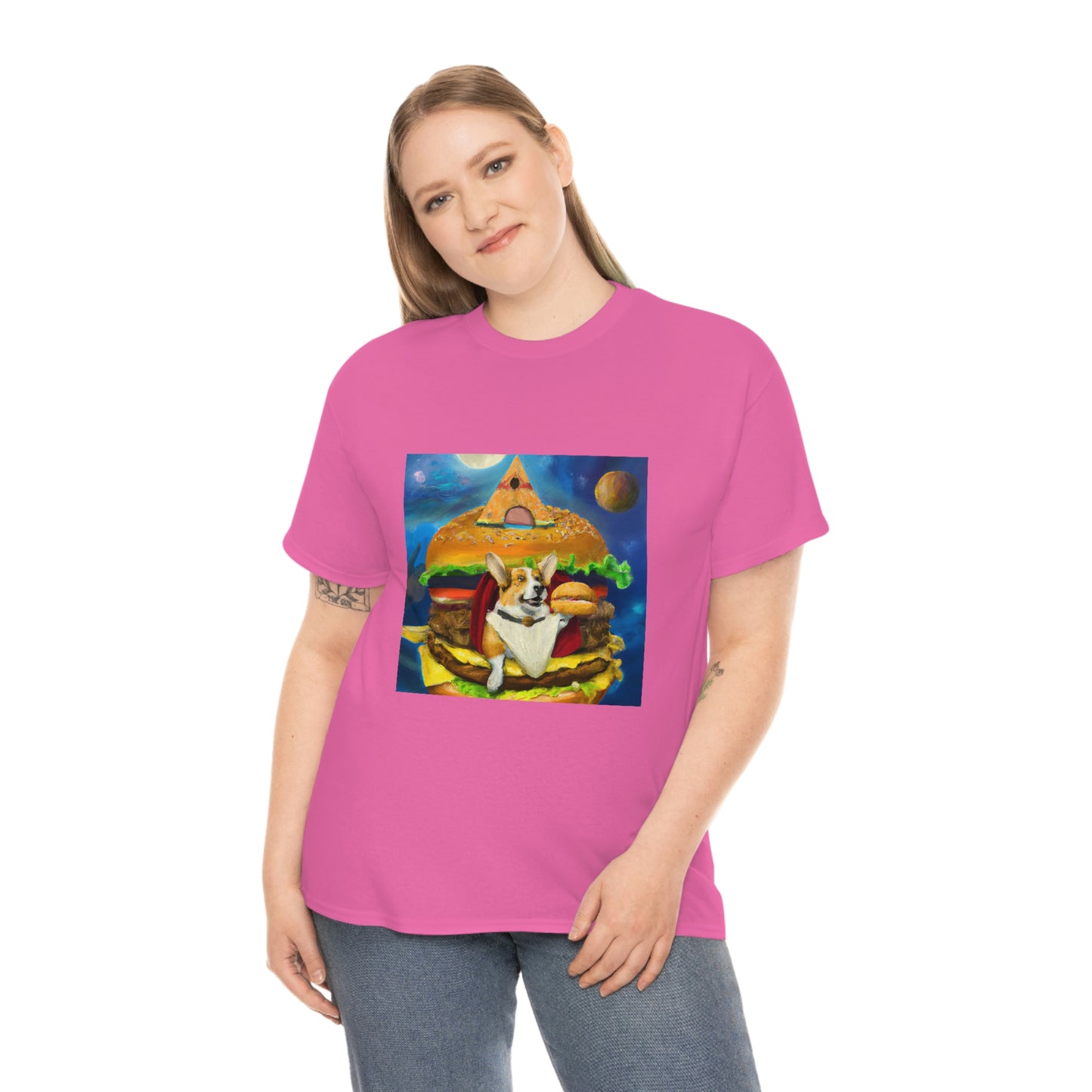 Corgi Burger Psychedelic Tshirt