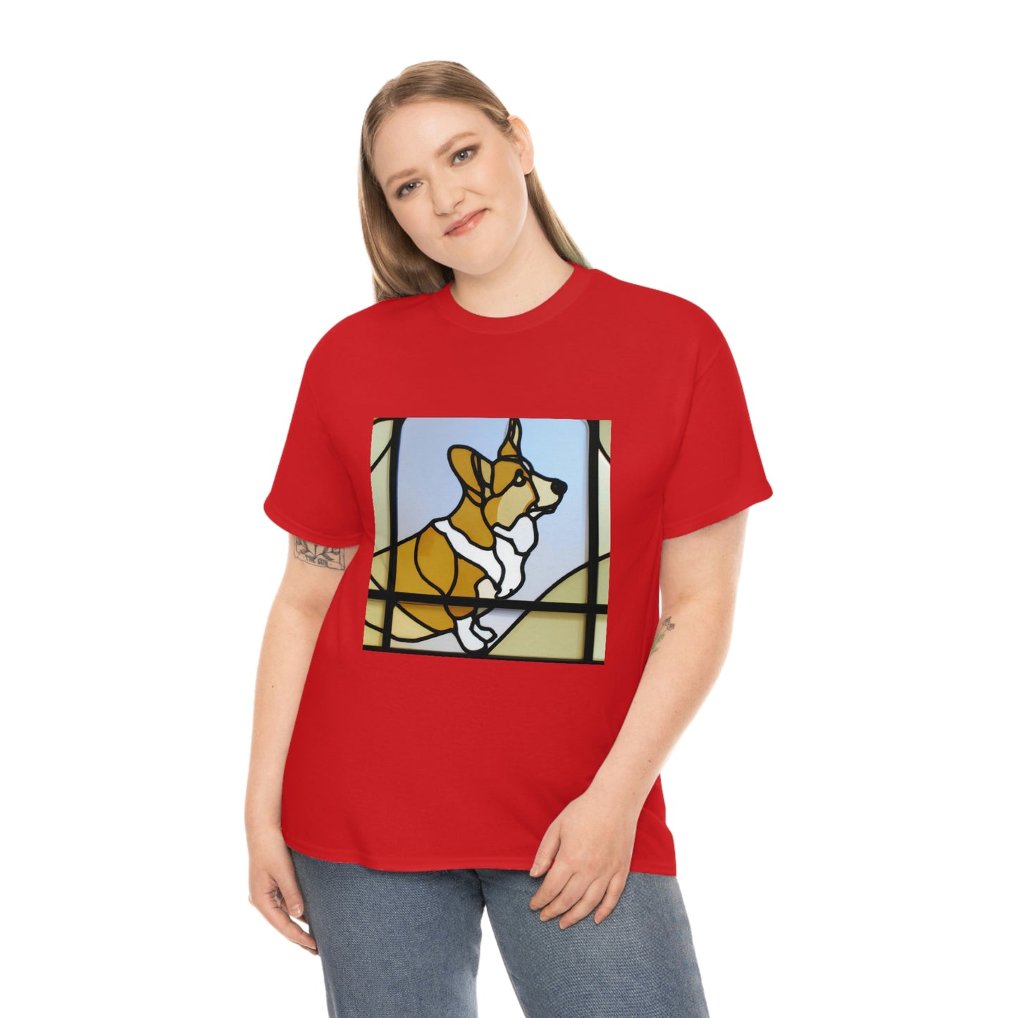 Corgi Stained Glass Tshirt