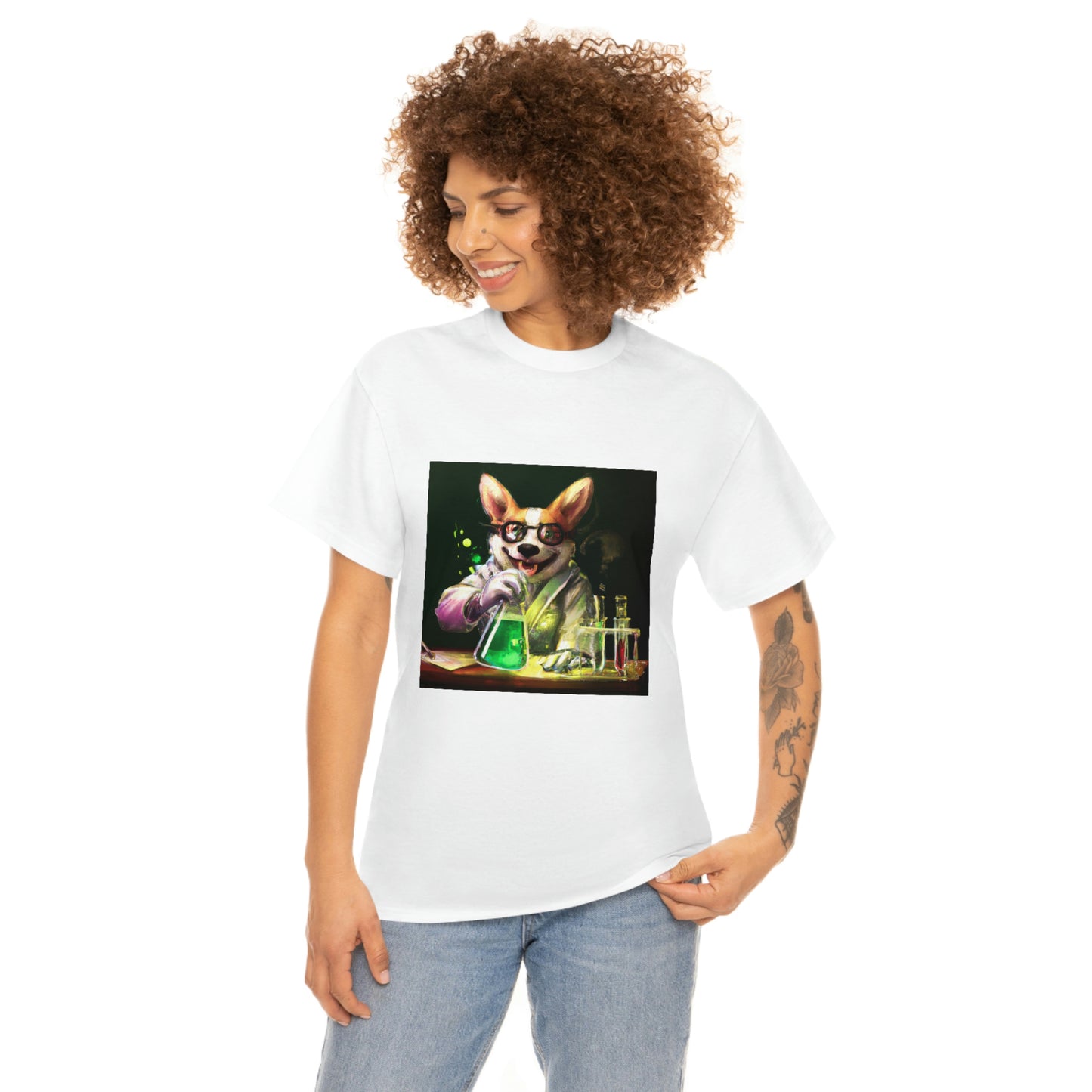 Mad Scientist Corgi Tshirt