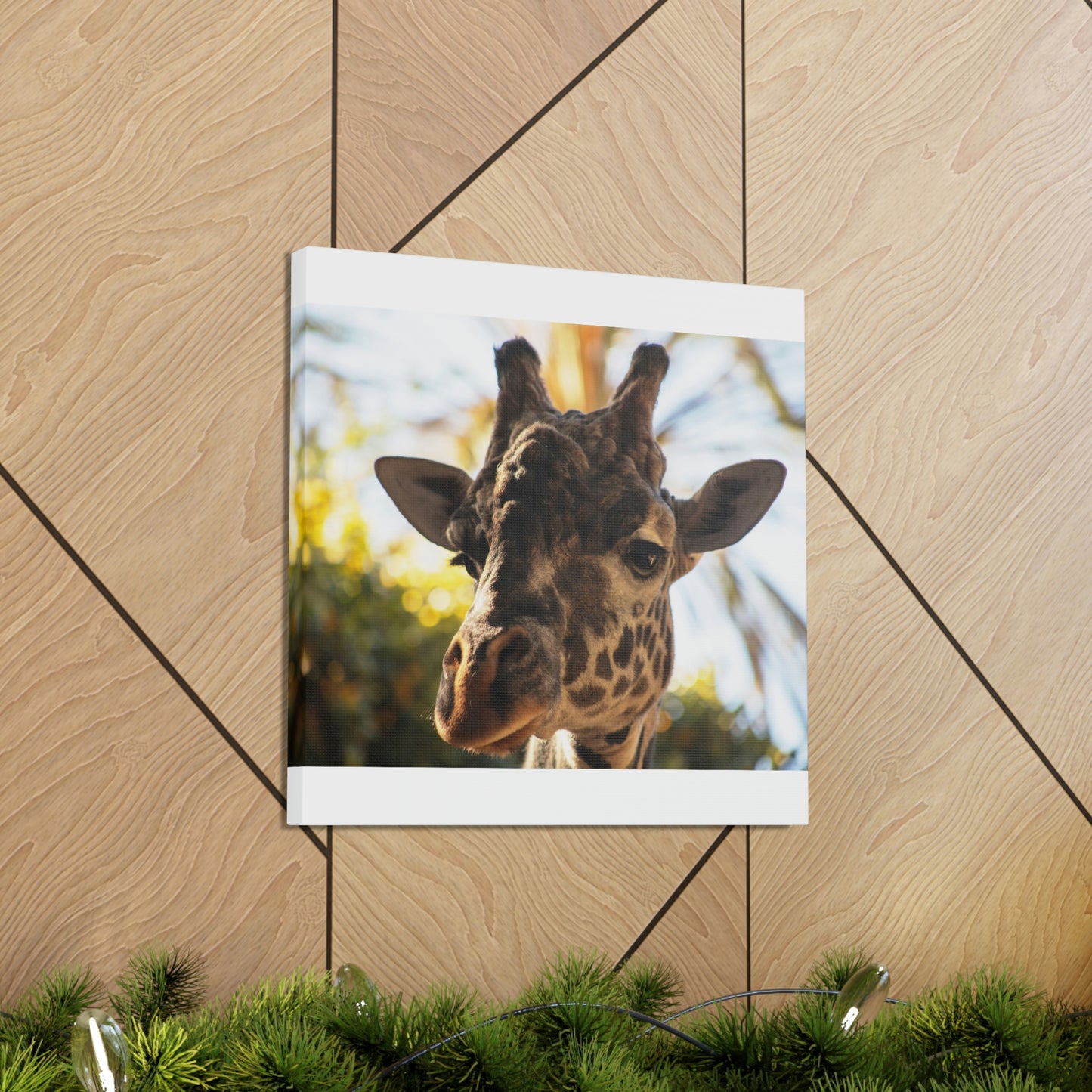 The Giraffe Says Hello Canvas