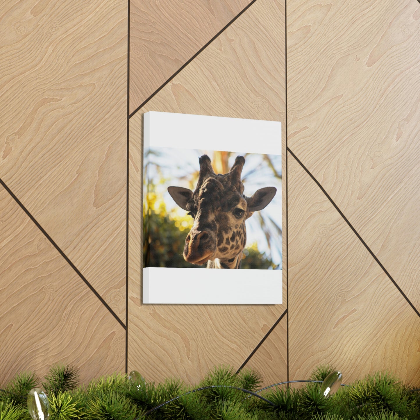 The Giraffe Says Hello Canvas