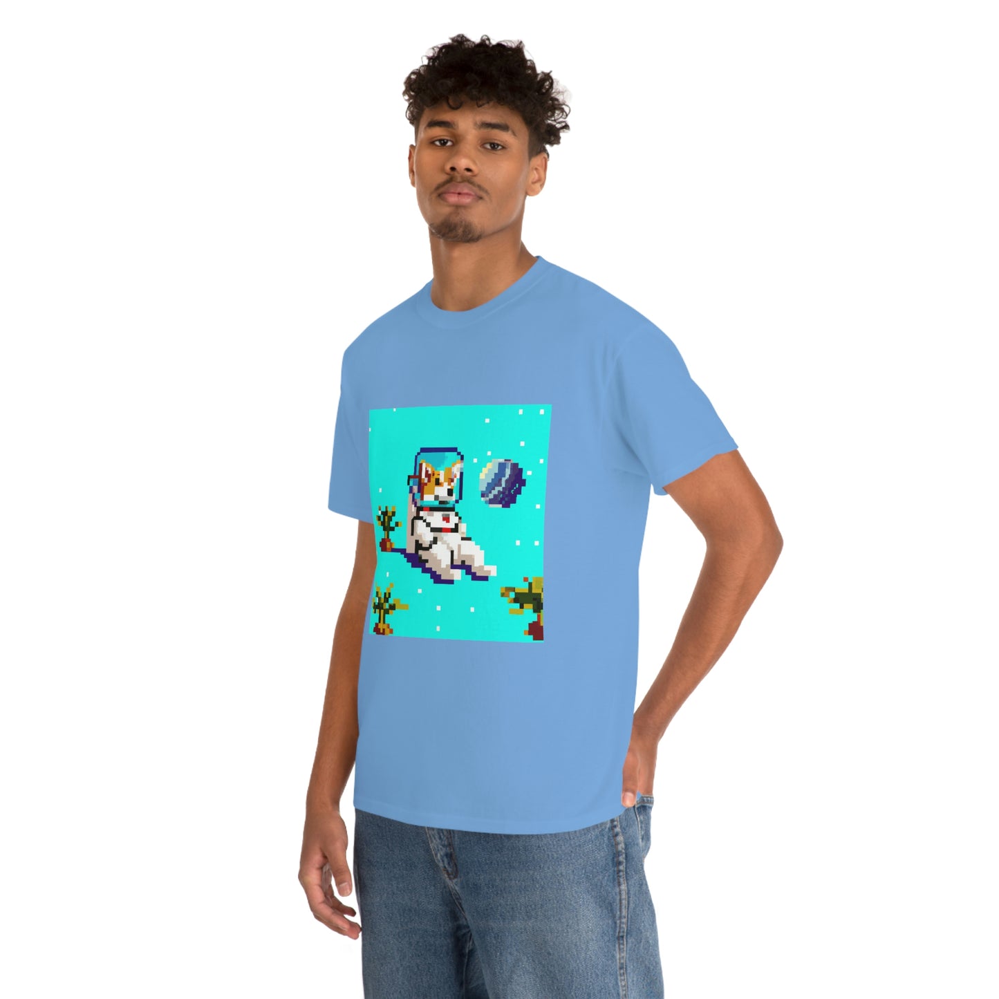 Corgi Spacedog Pixel Tshirt