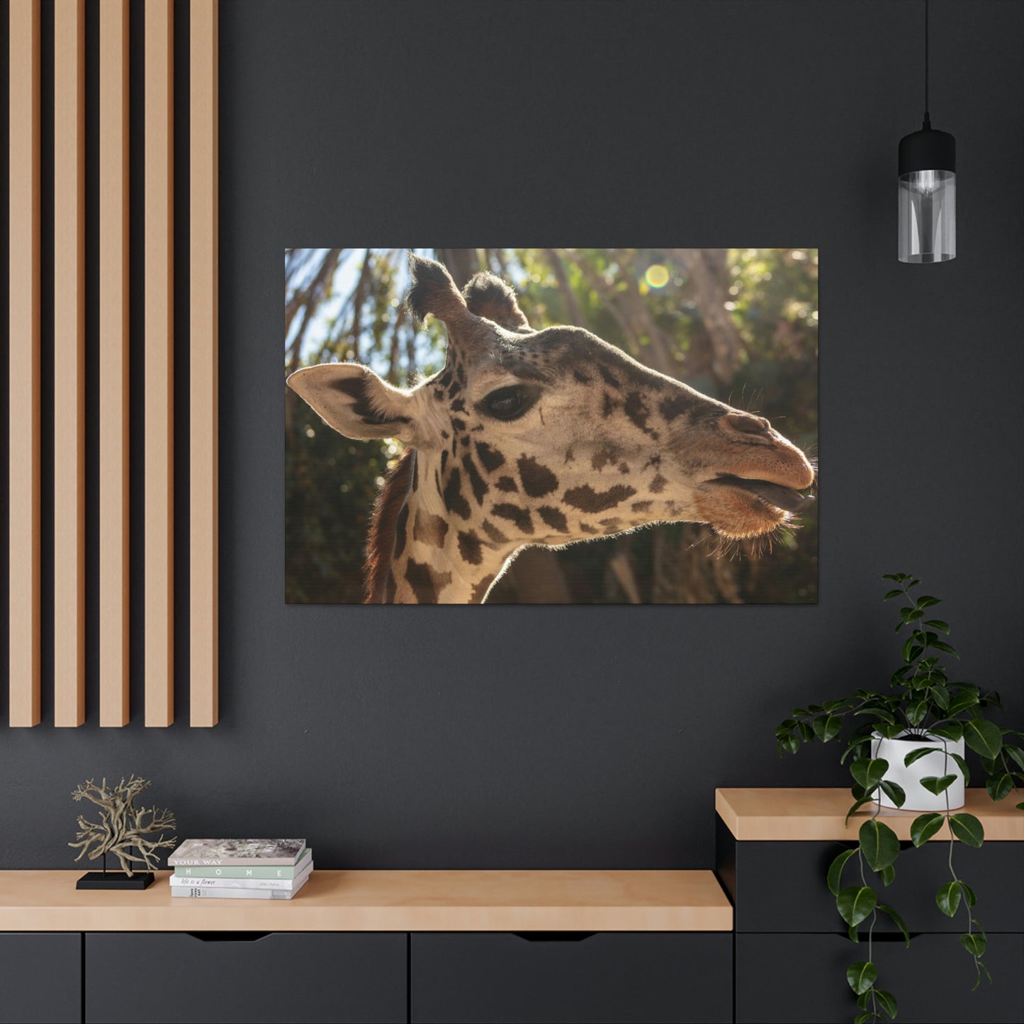 Smiling Giraffe Canvas