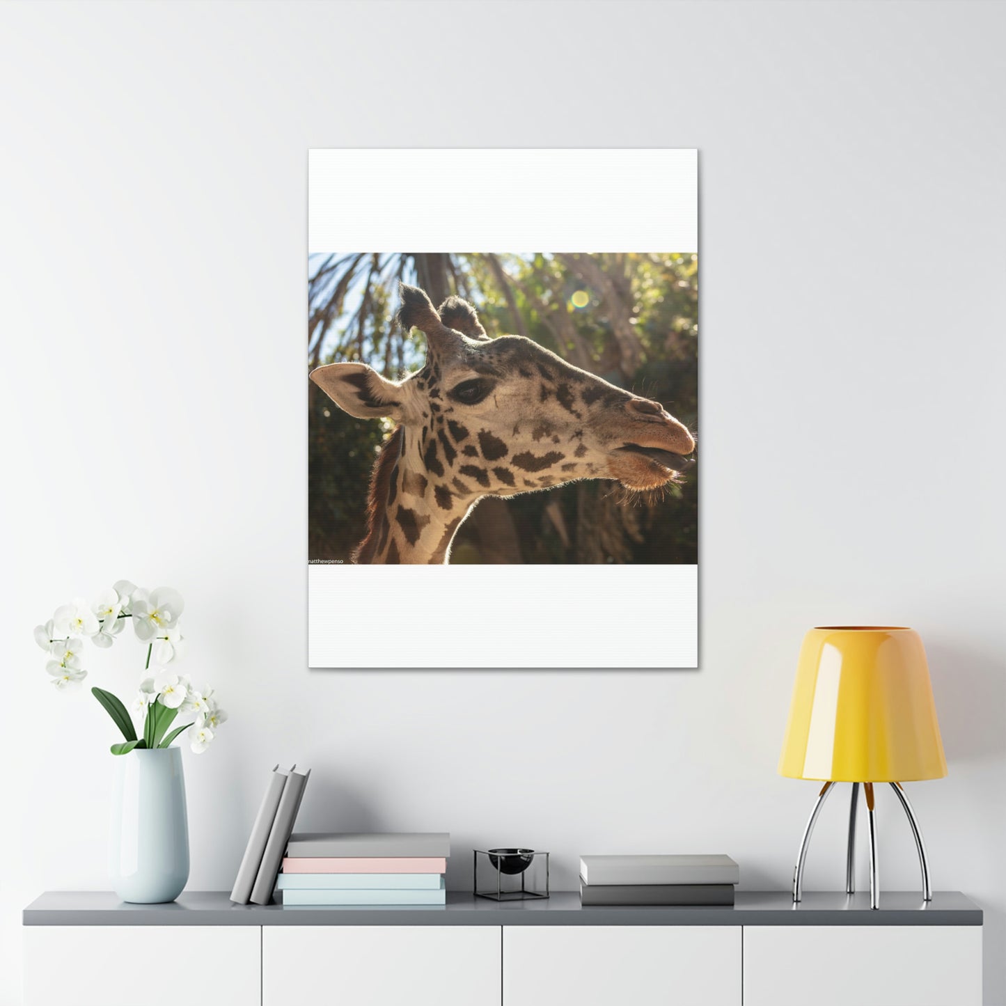 Smiling Giraffe Canvas