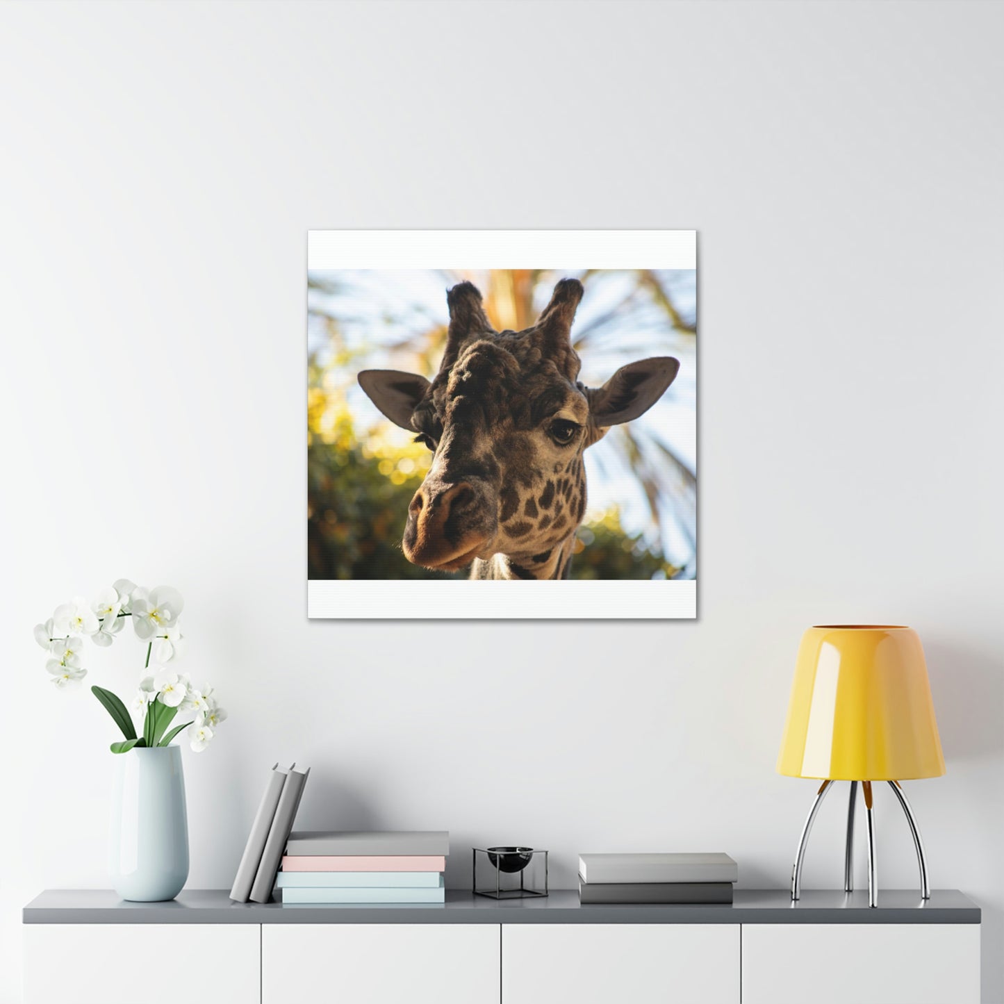 The Giraffe Says Hello Canvas