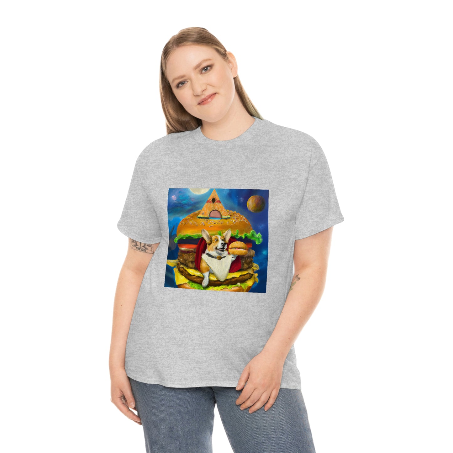 Corgi Burger Psychedelic Tshirt