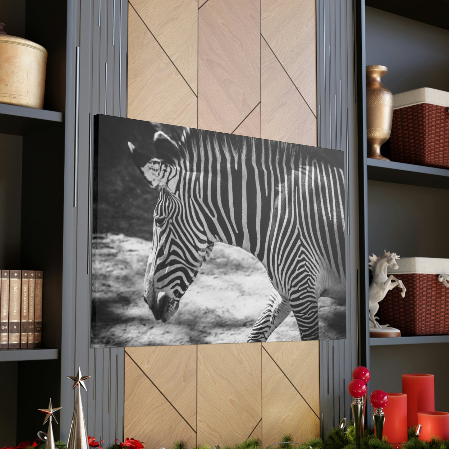 Zebra Bowing Canvas