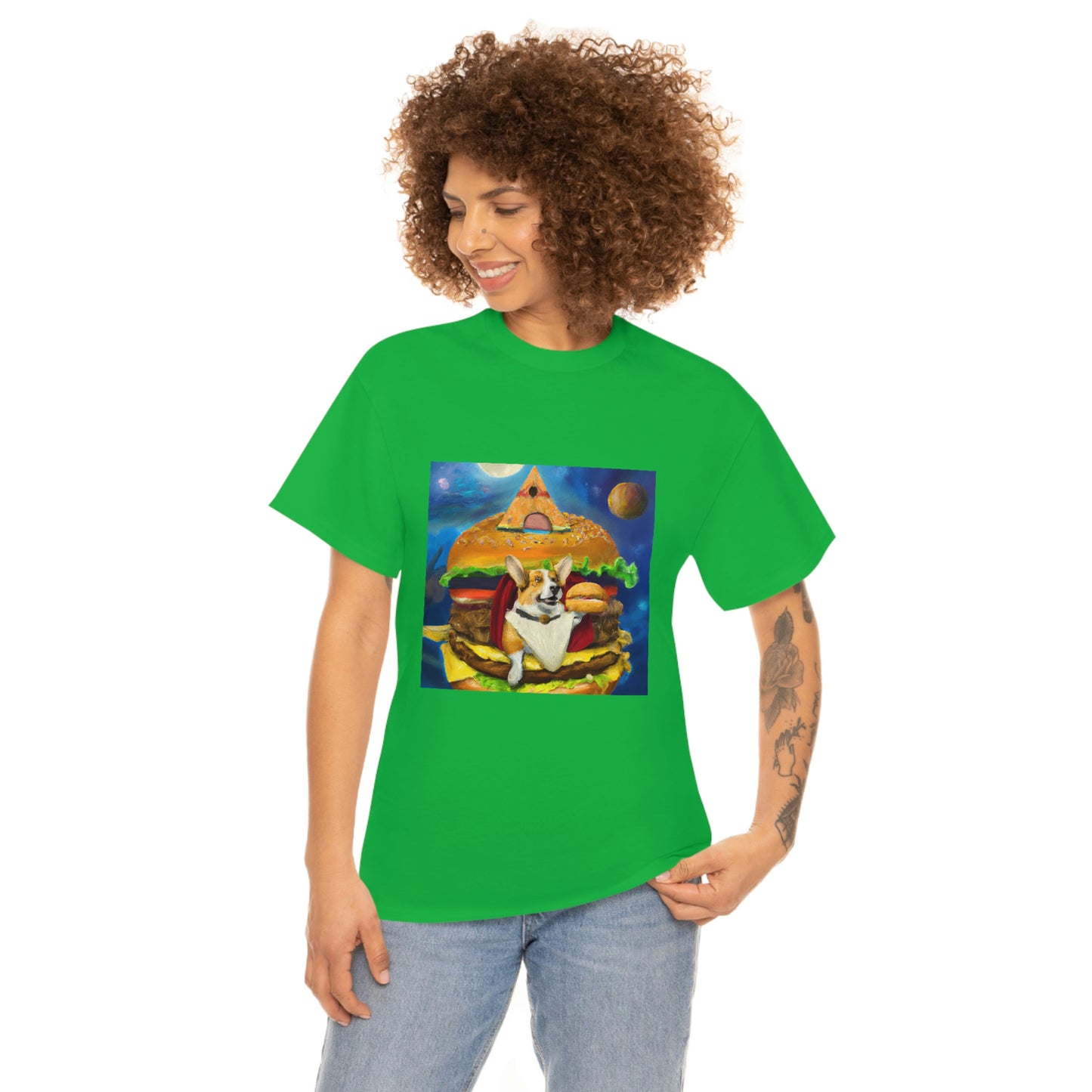 Corgi Burger Psychedelic Tshirt