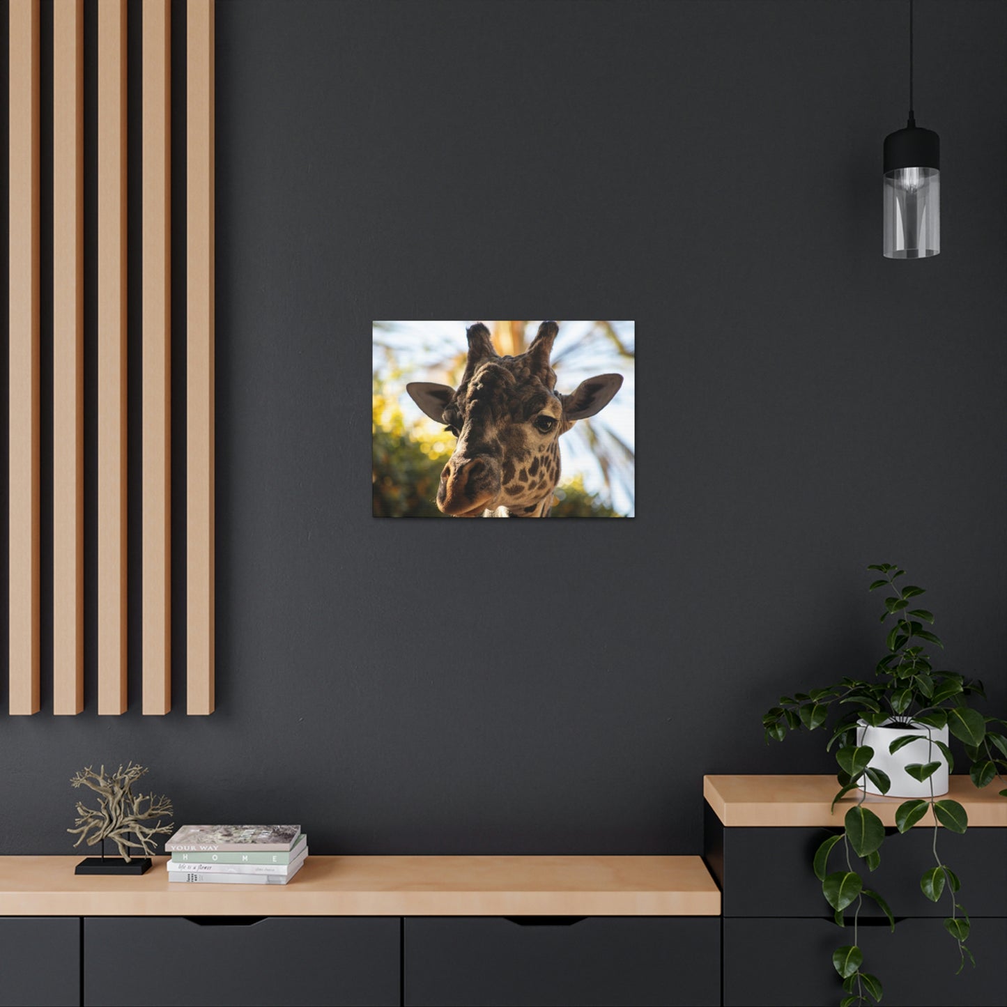 The Giraffe Says Hello Canvas