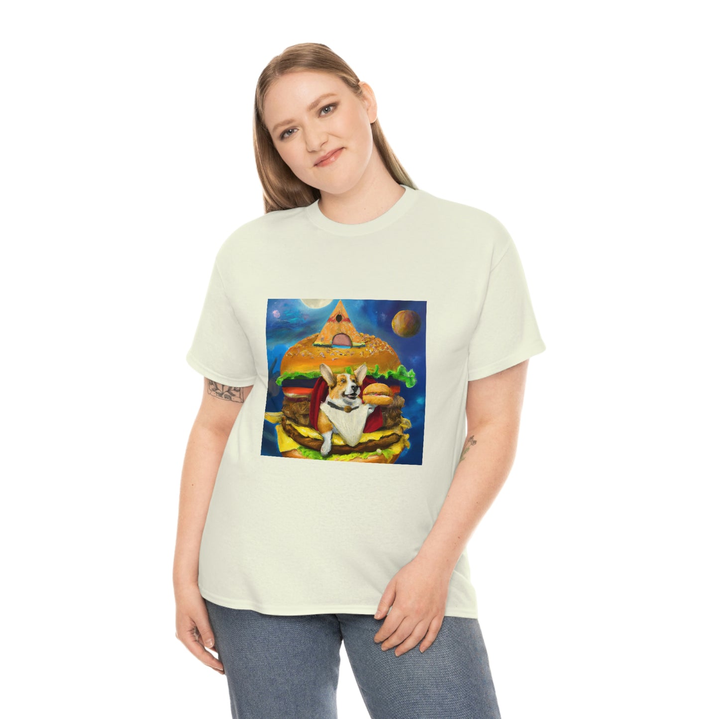 Corgi Burger Psychedelic Tshirt