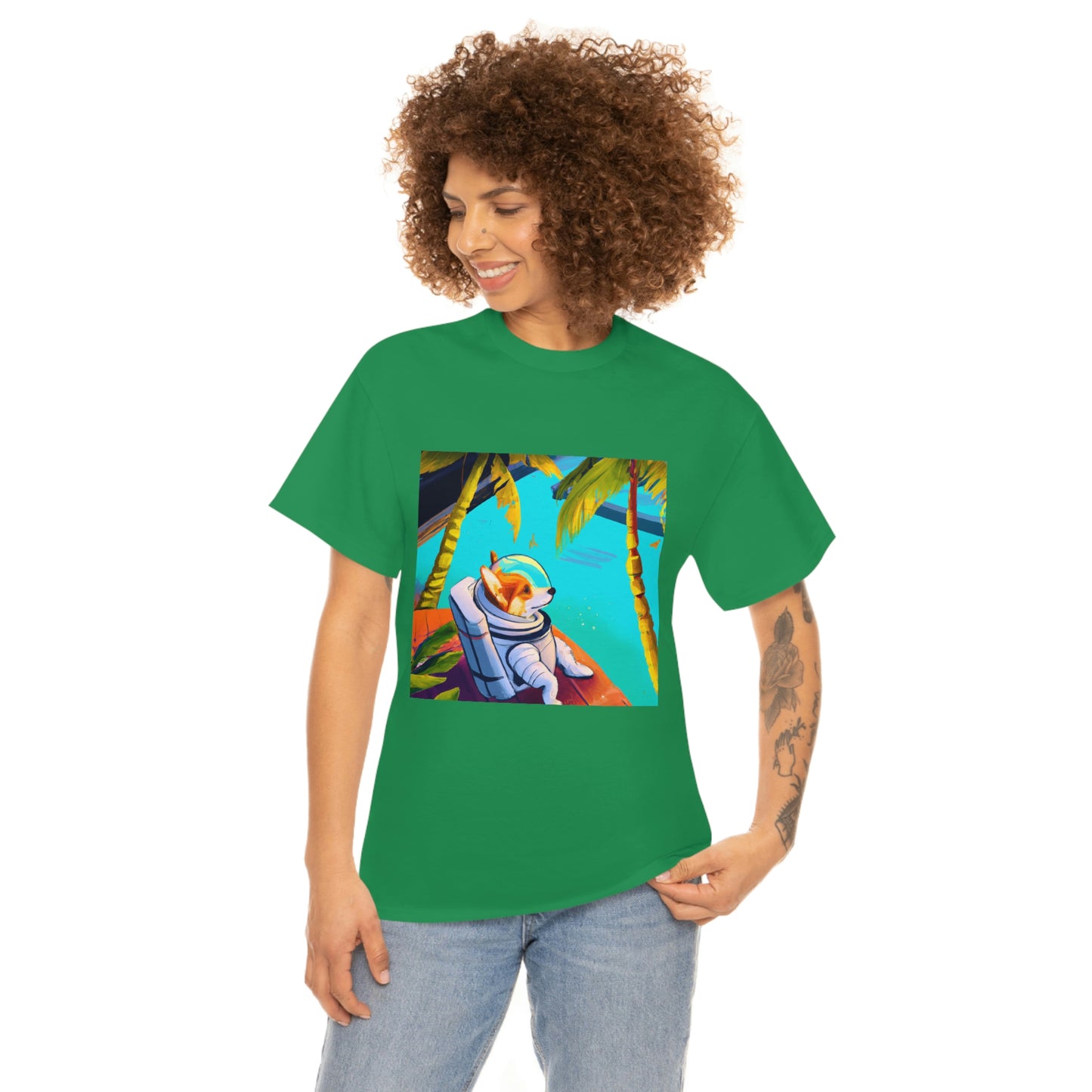 Corgi Spacedog Looking Out Tshirt