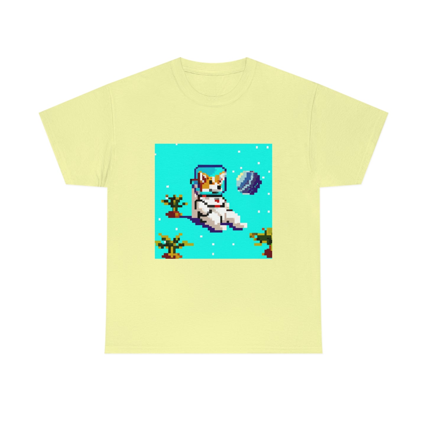 Corgi Spacedog Pixel Tshirt